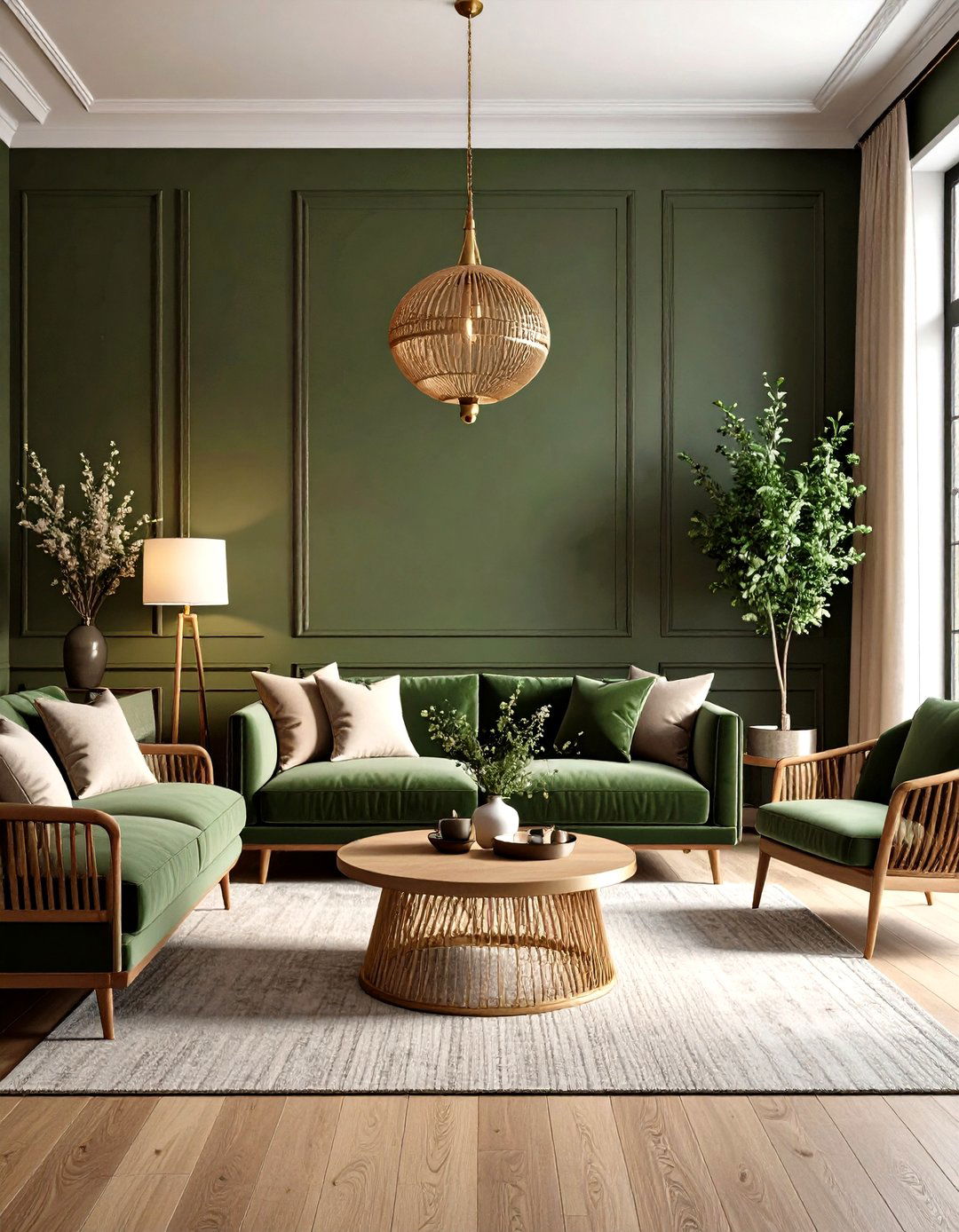 Dark Olive Green Living Room - 24 Dark Living Room Ideas