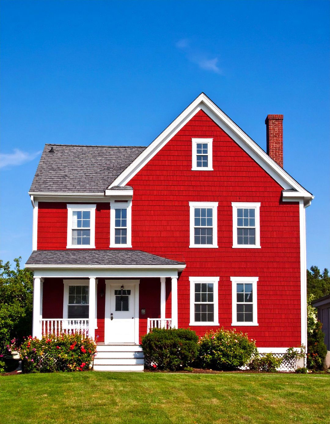 Dark Red Cape Cod Traditional - 24 Dark Red House Exterior Ideas