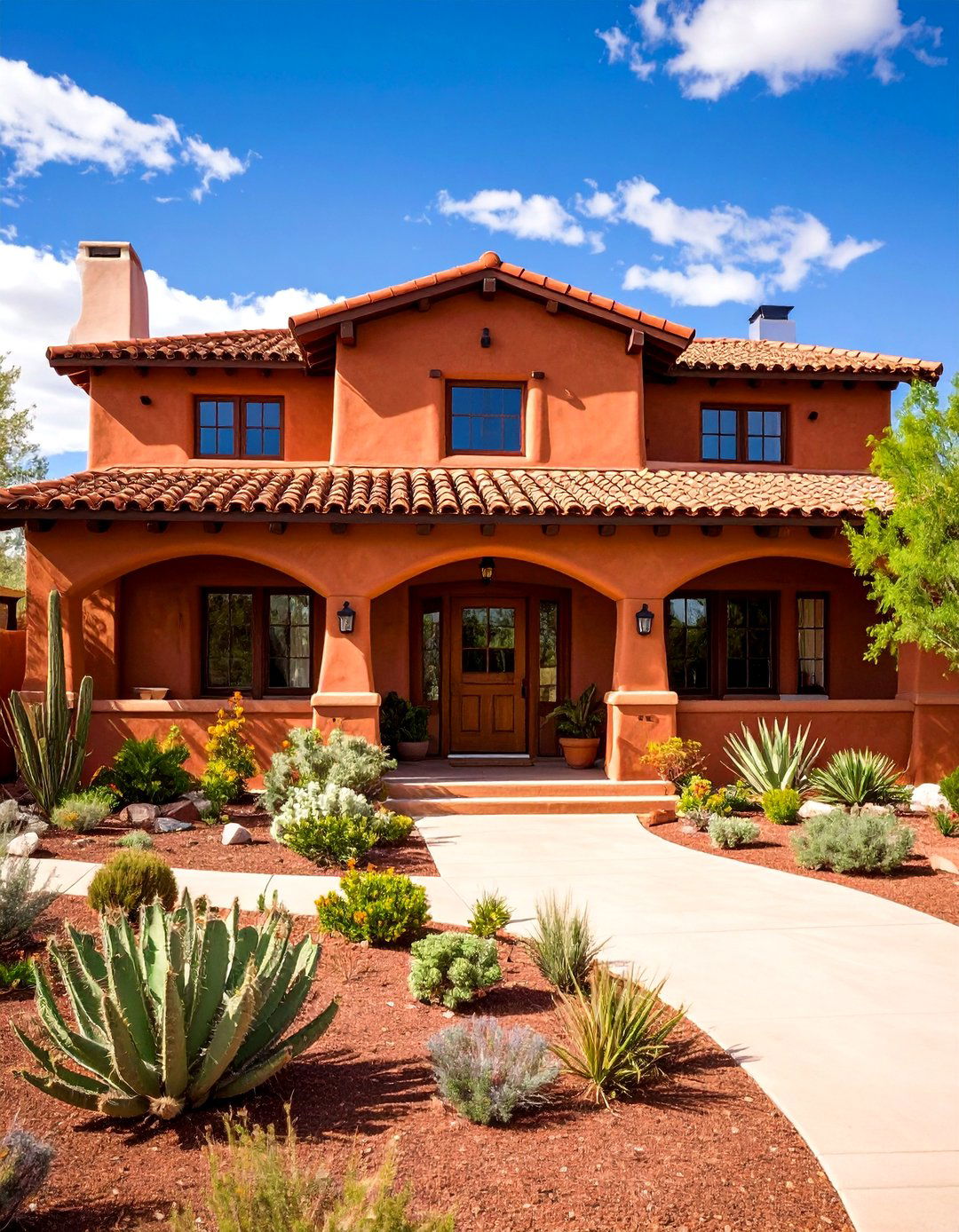 Dark Red Mission Style Exterior - 24 Dark Red House Exterior Ideas