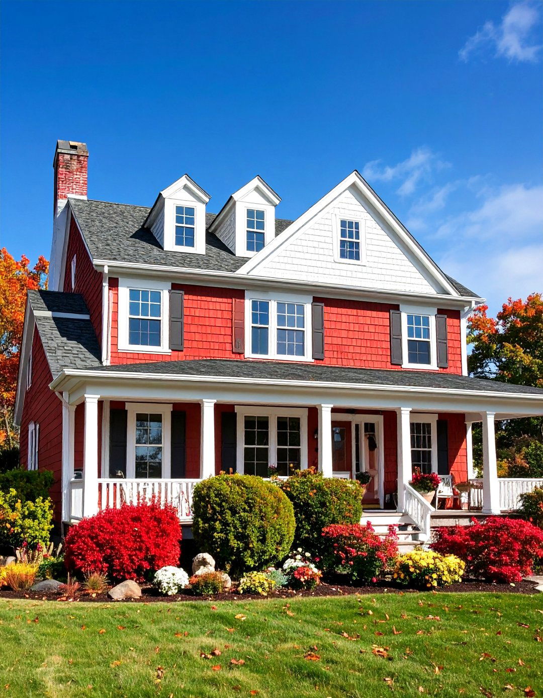 Dark Red Shingle Style Architecture - 24 Dark Red House Exterior Ideas