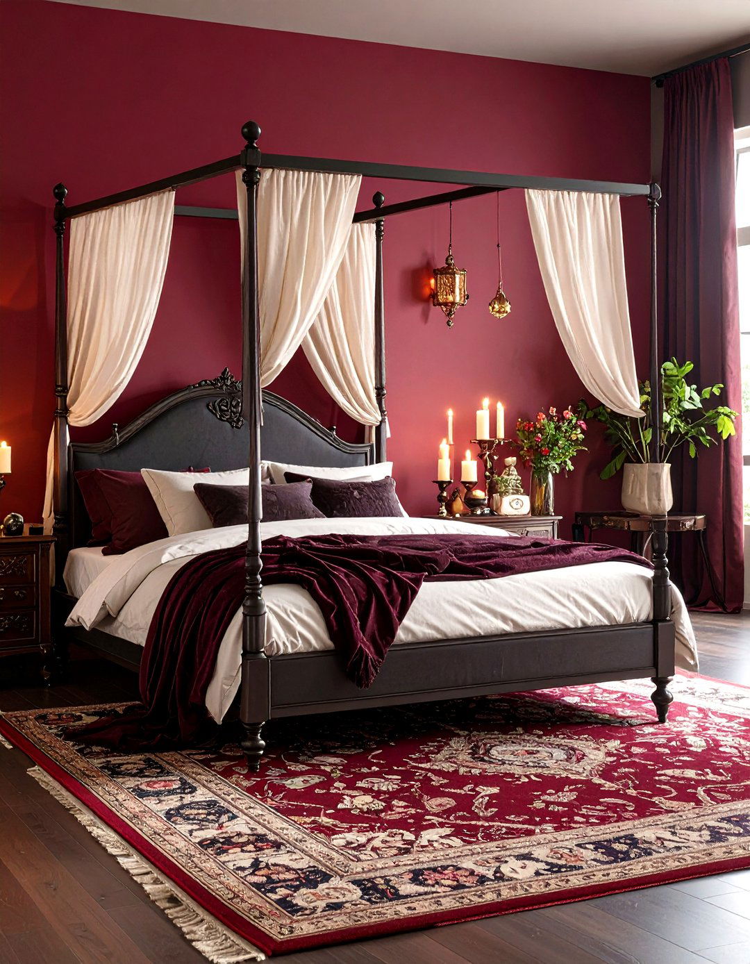 Dark Romance Bedroom Chamber - 24 Gothic Boho Decor Ideas