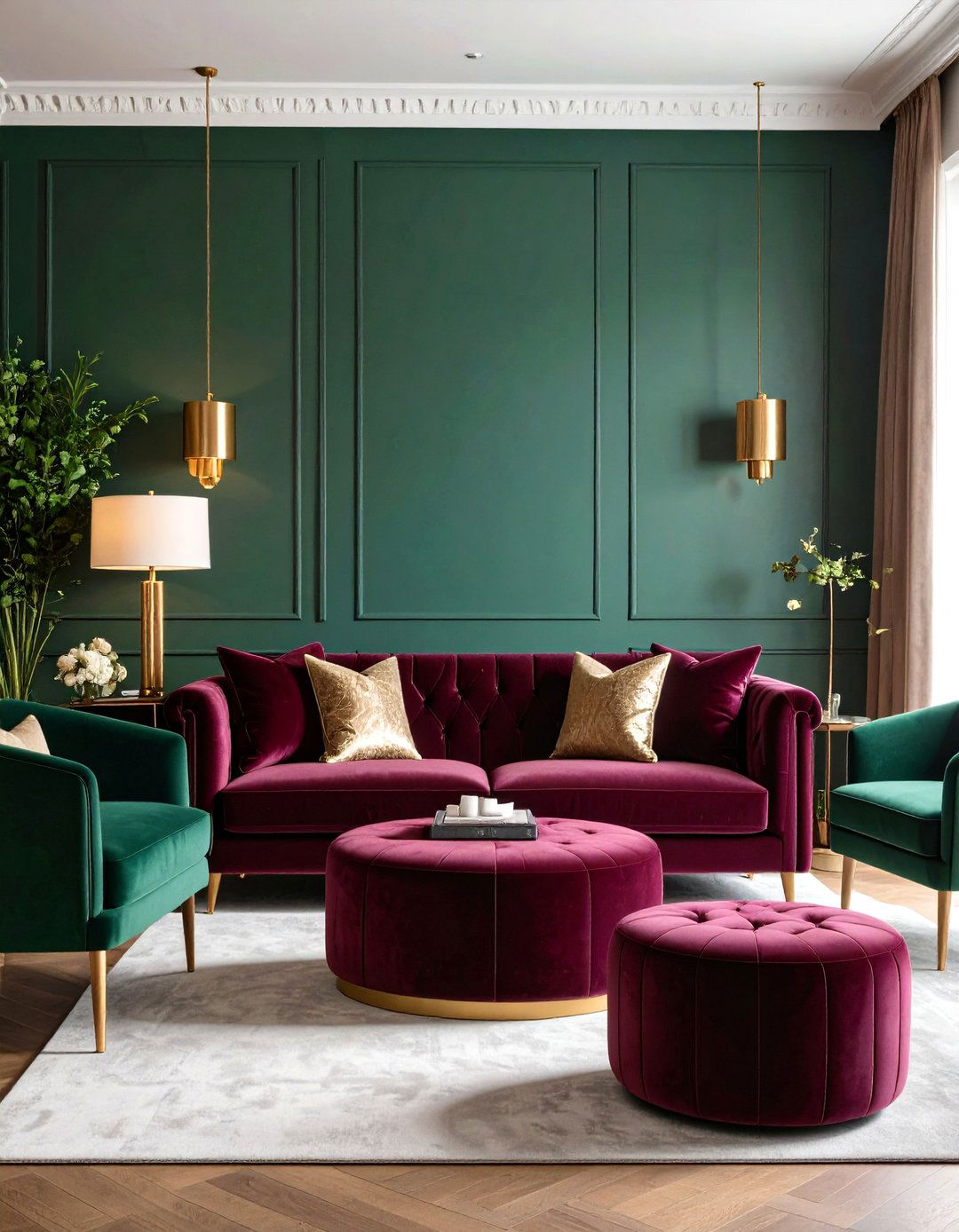 Dark Velvet Upholstery Focus - 24 Black Boho Living Room Ideas