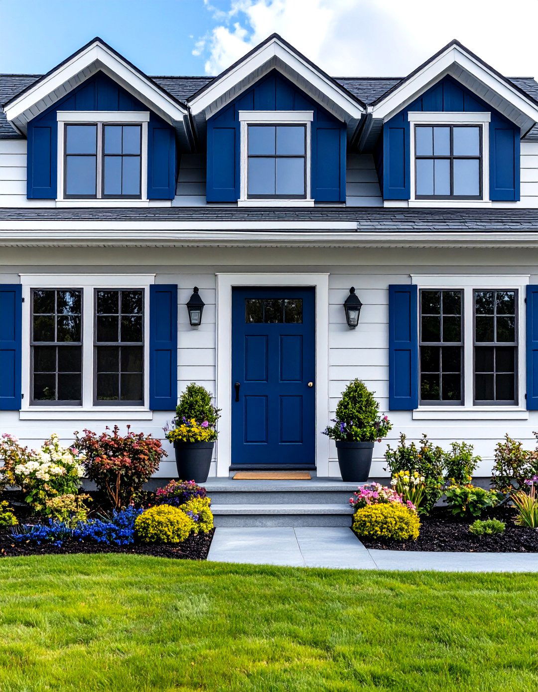 Dark Window Trim Accents - 24 Exterior Window Trim Ideas
