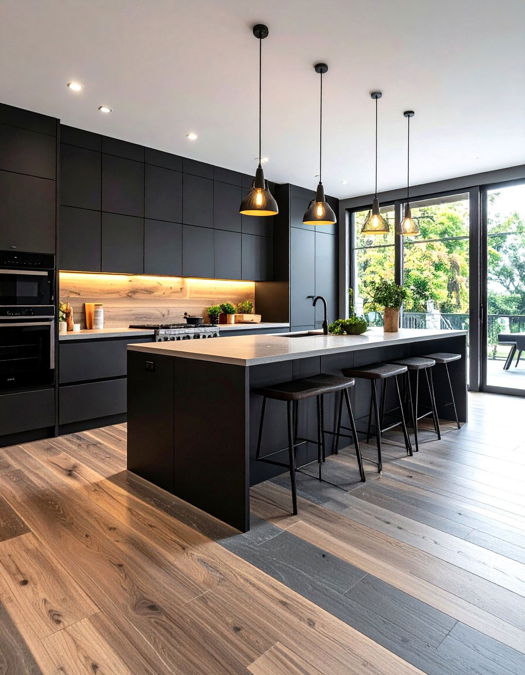 Dark Wood Cabinet Slate Flooring - 24 Kitchens With Slate Floors