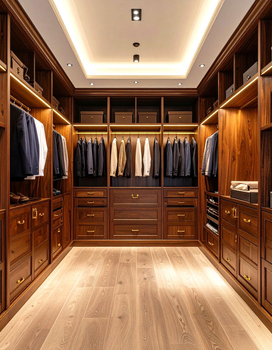 Dark Wood Sophisticated Setup - 24 Dressing Room Ideas