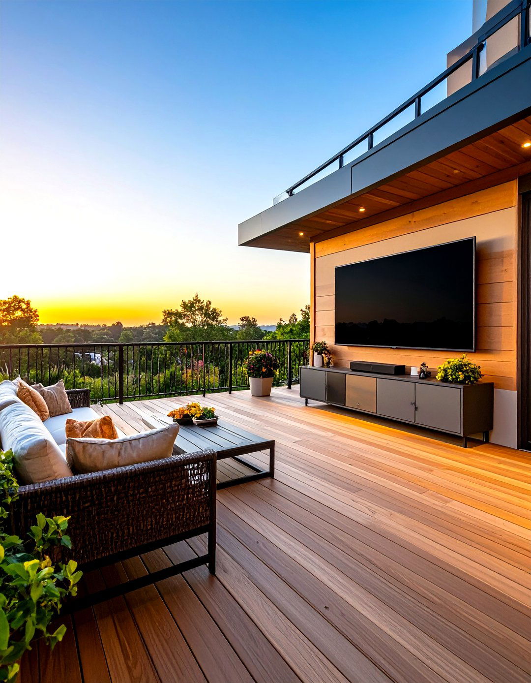 Deck Railing TV Mount - 24 Outdoor Tv Ideas
