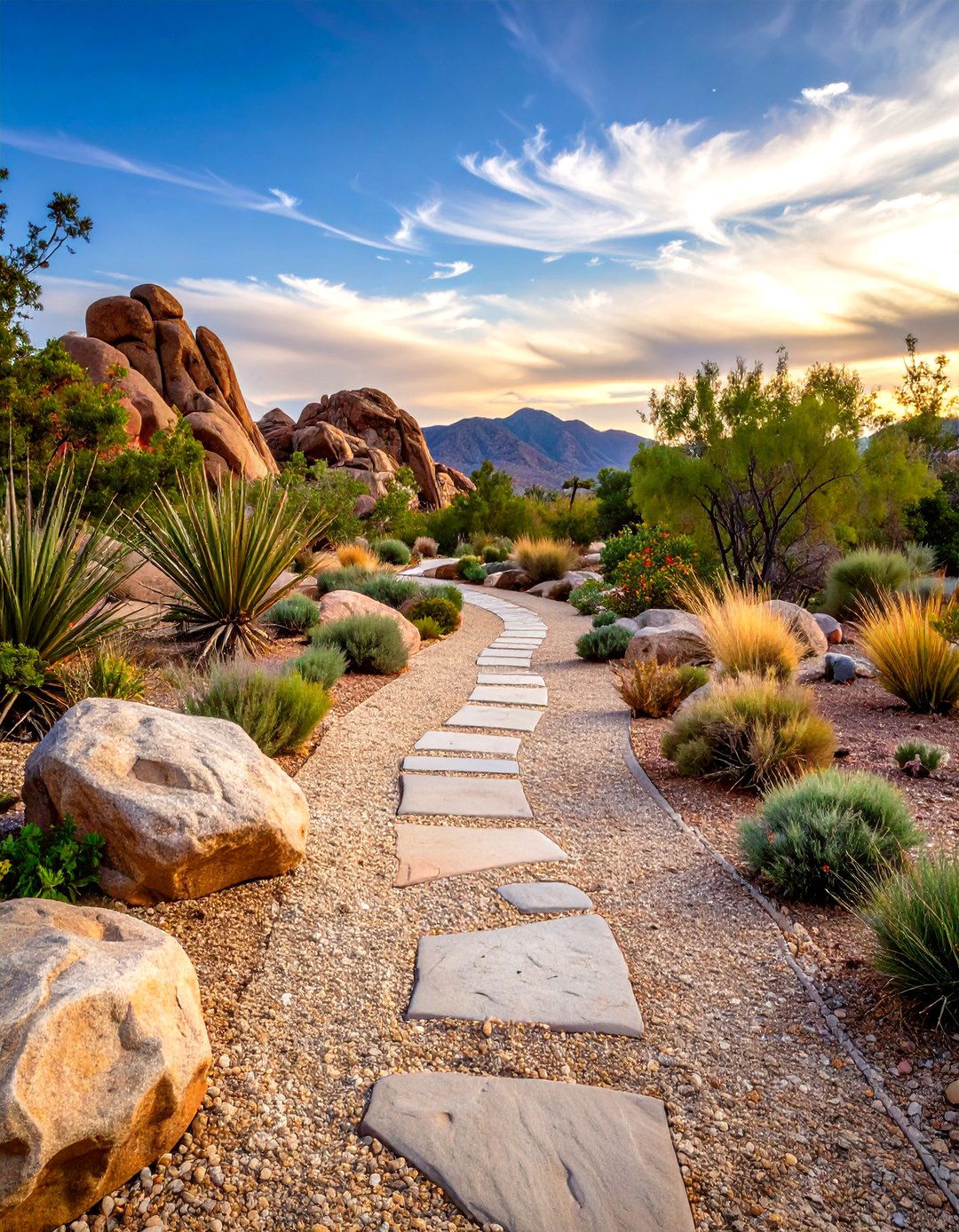 Decomposed Granite Path with Boulder Accents - 24 walkway ideas