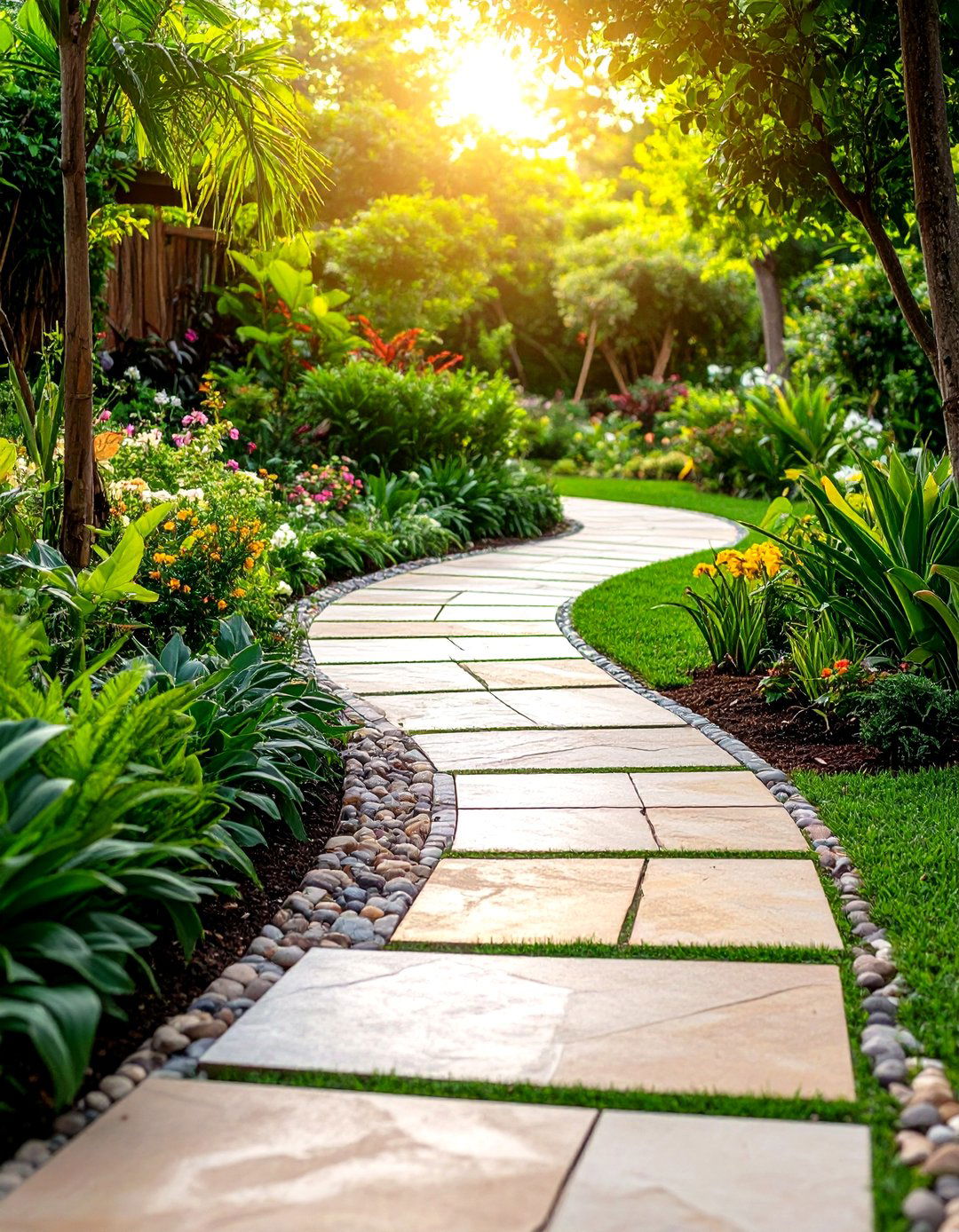 Decorative Garden Paths - 24 Garden Art Ideas