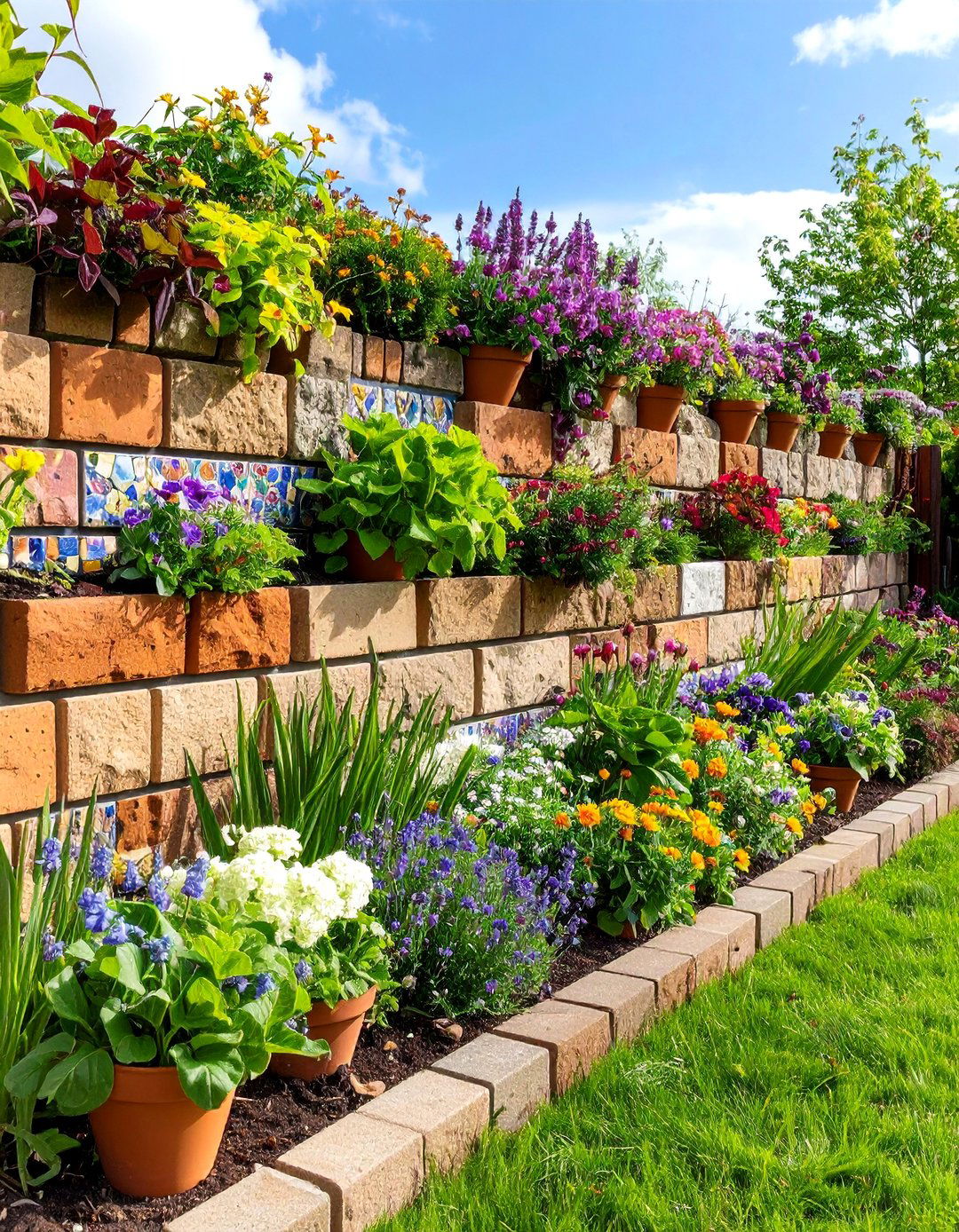 Decorative Garden Walls - 24 Cinder Block Garden Ideas
