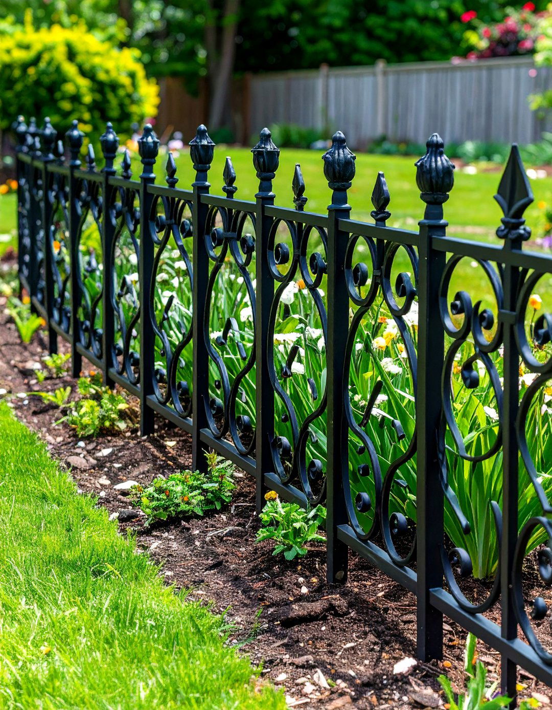 Decorative Metal Edging Panels - 24 Small Garden Fence Ideas