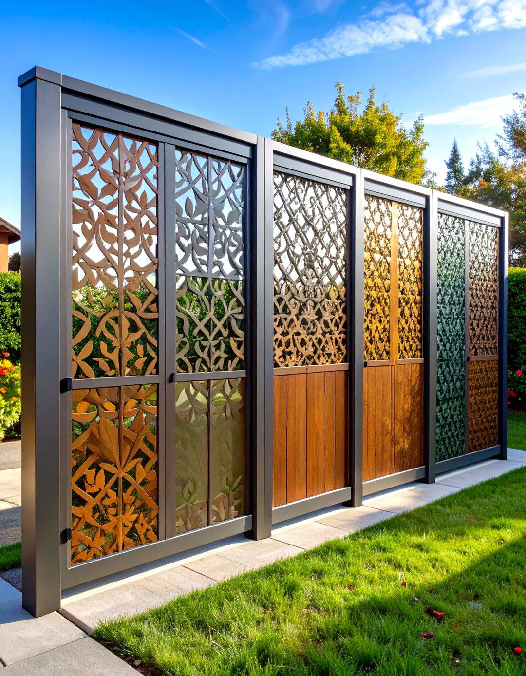 Decorative Metal Privacy Screens - 24 Patio Wall Ideas