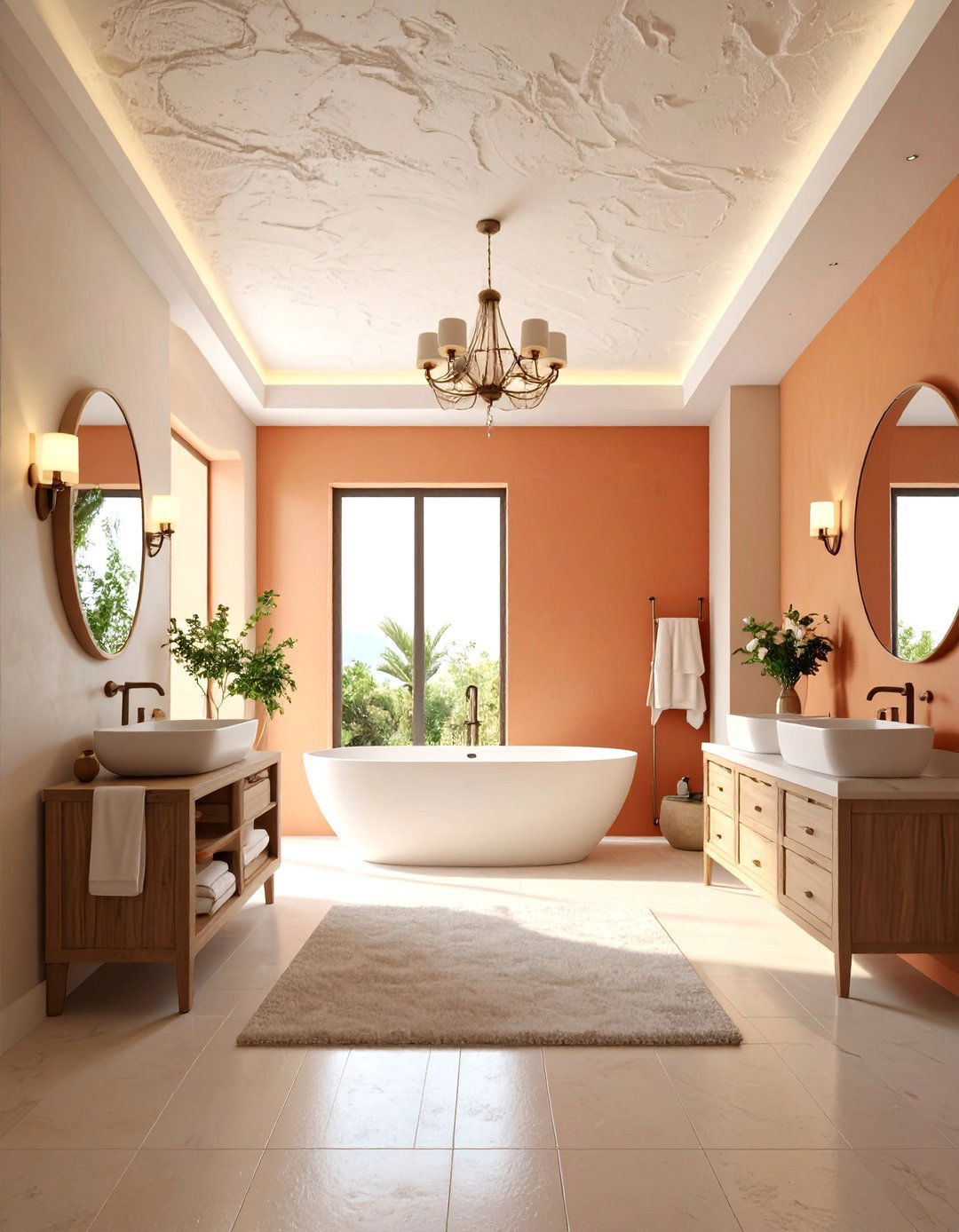 Decorative Plaster Textures - 24 Bathroom Ceiling Ideas