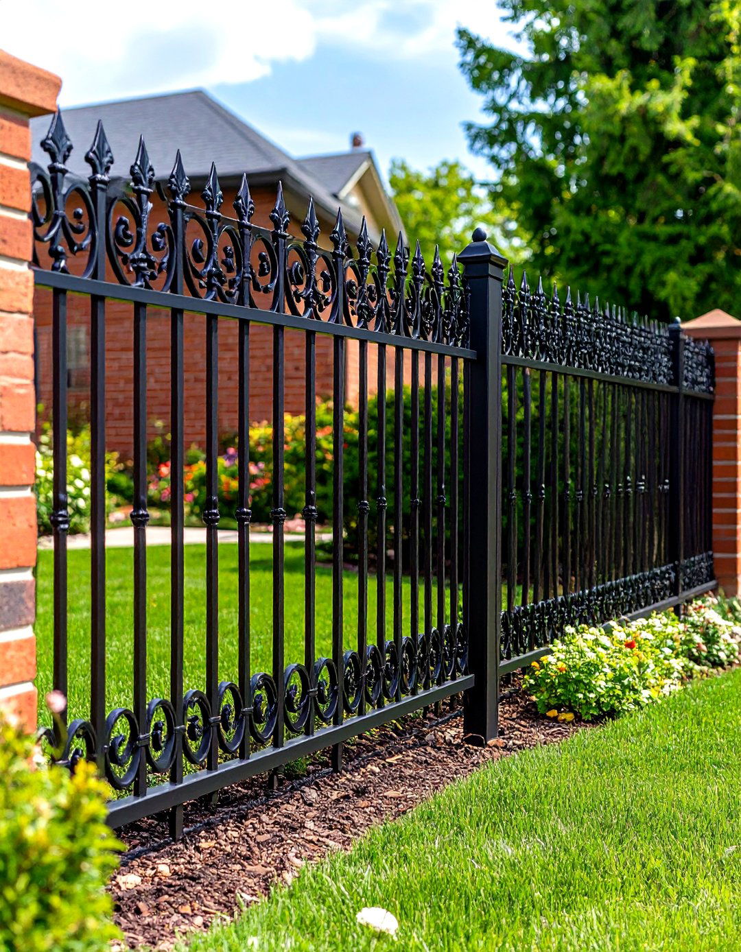Decorative Wrought Iron Front Yard Fence - 24 Front Yard Fence Ideas