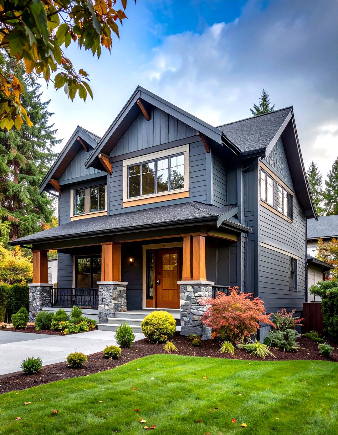 Deep Gray Cedar Balance - 24 Paint Colors for a Modern Black House With Cedar Accents