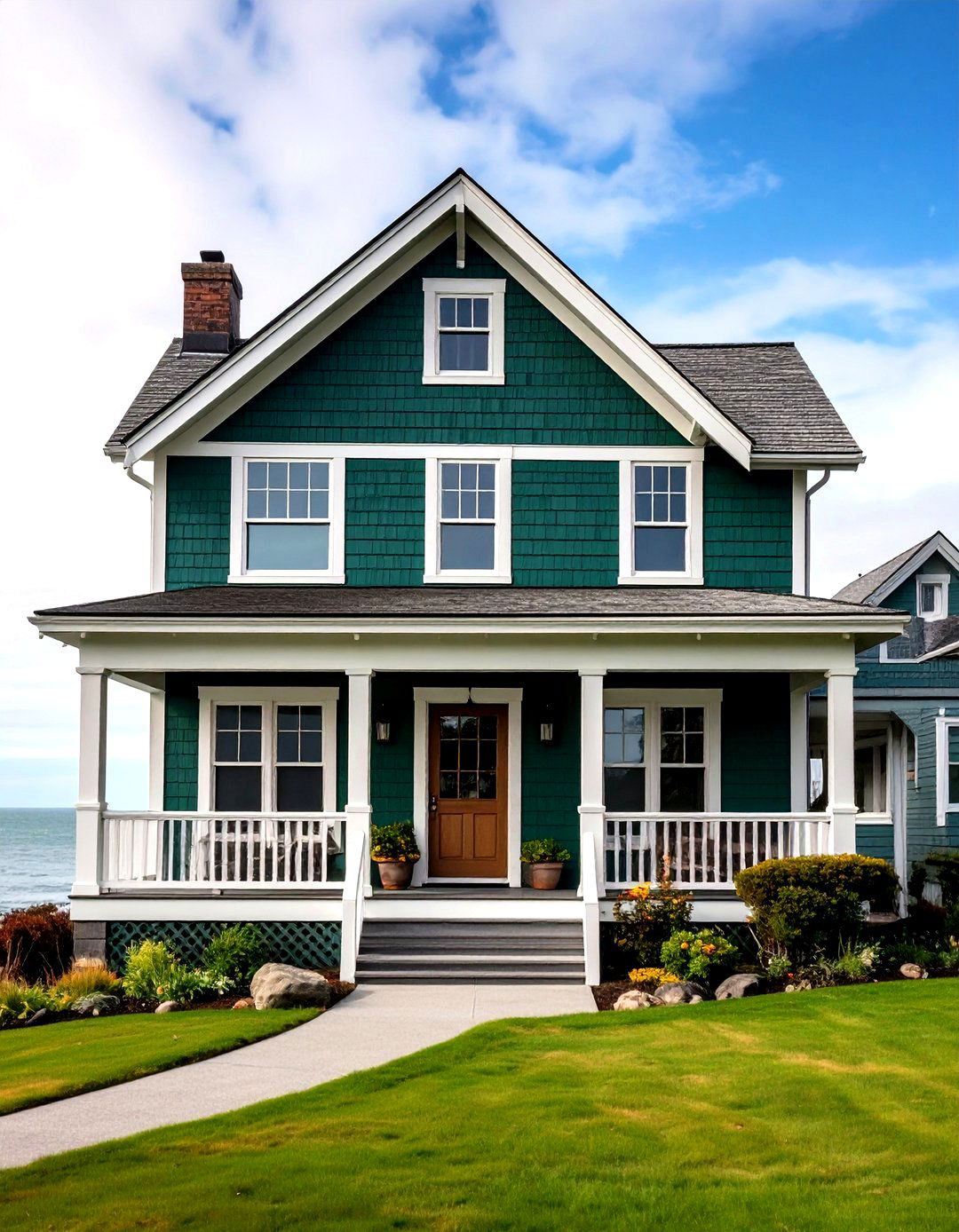 Deep Green Coastal Style - 24 Dark Green Exterior Ideas