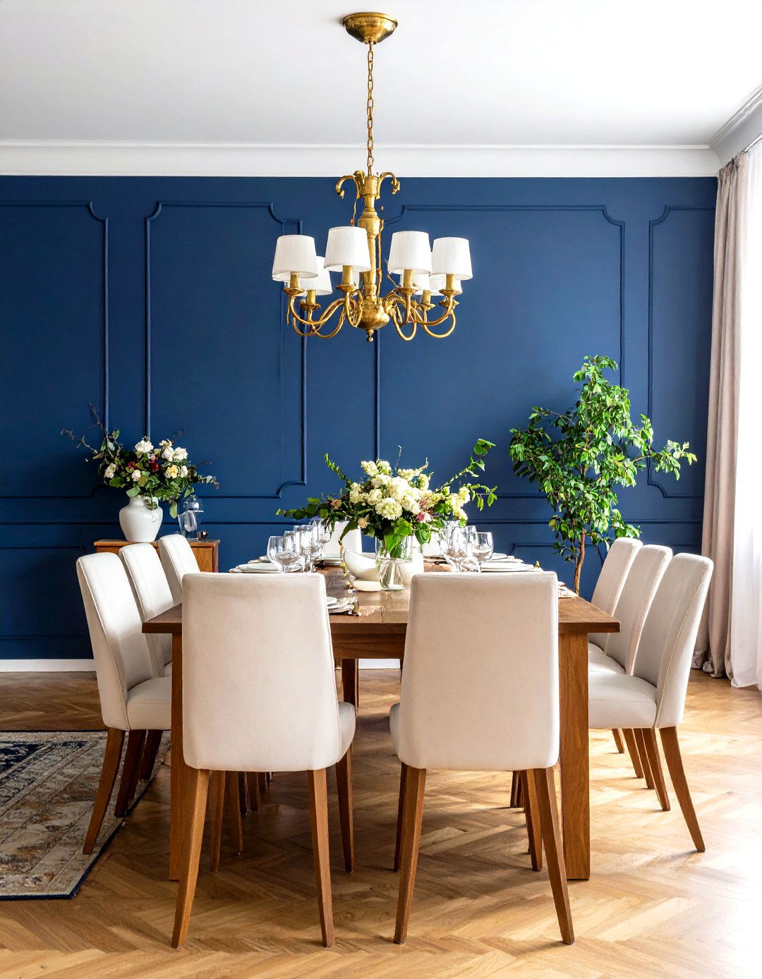 Deep Navy Dining Room Drama - 24 Dining Room Paint Colors