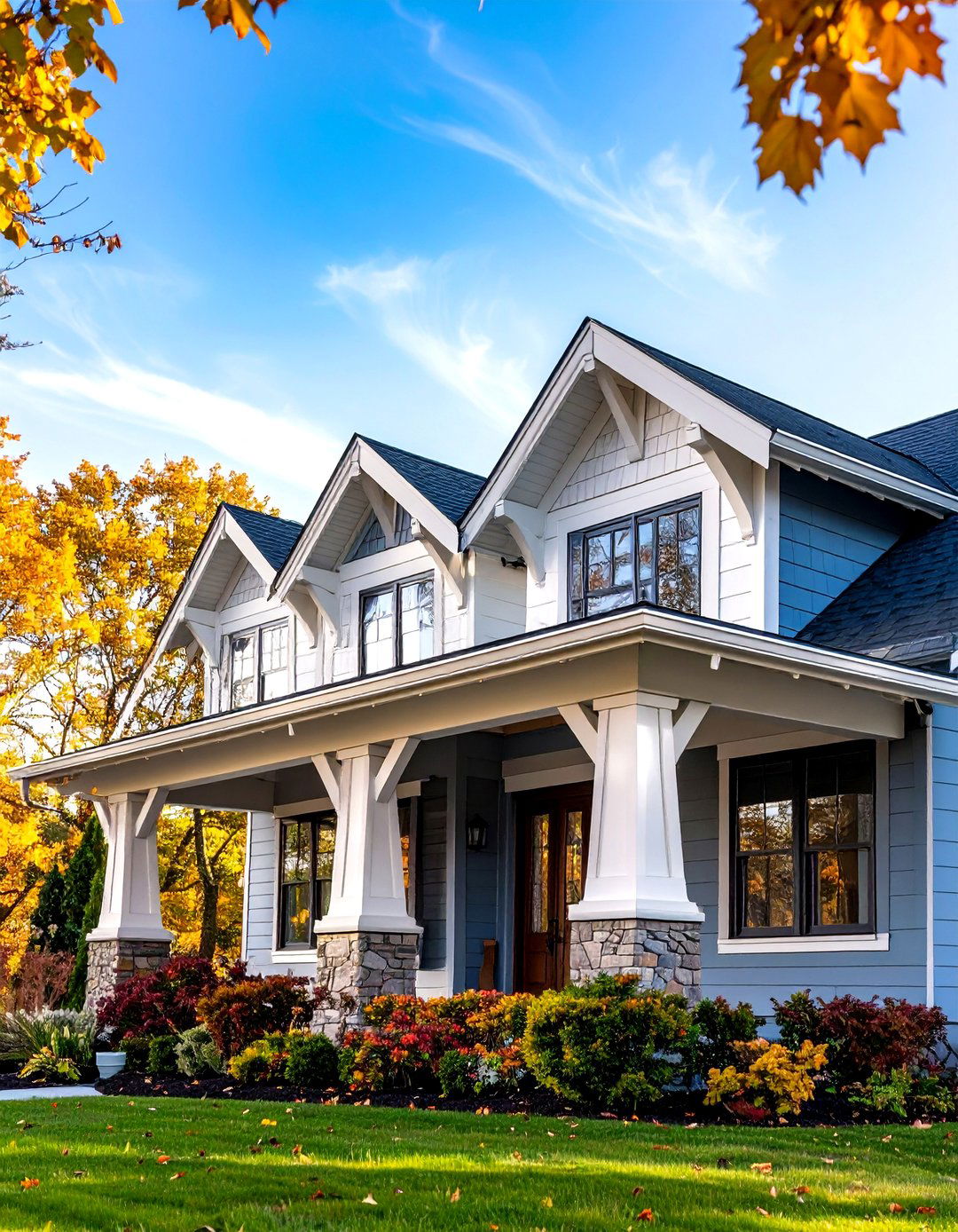 Deep Overhang Bracket Design - 24 Craftsman Style House Exterior Ideas