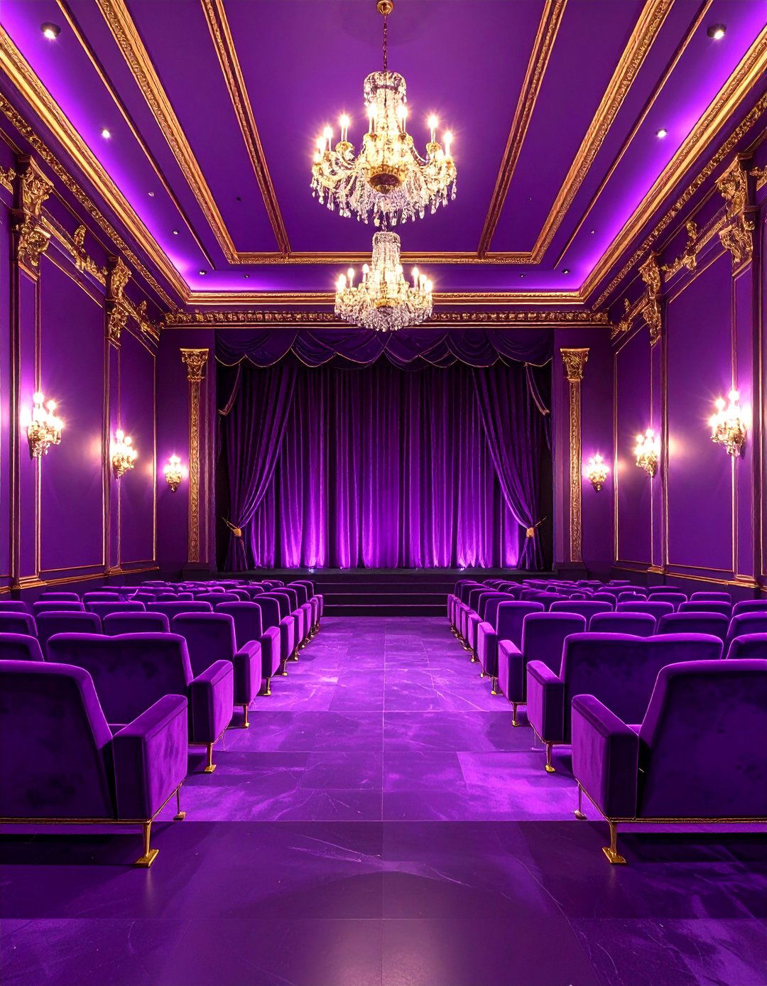 Deep Plum Elegance - 24 Home Theater Paint Colors