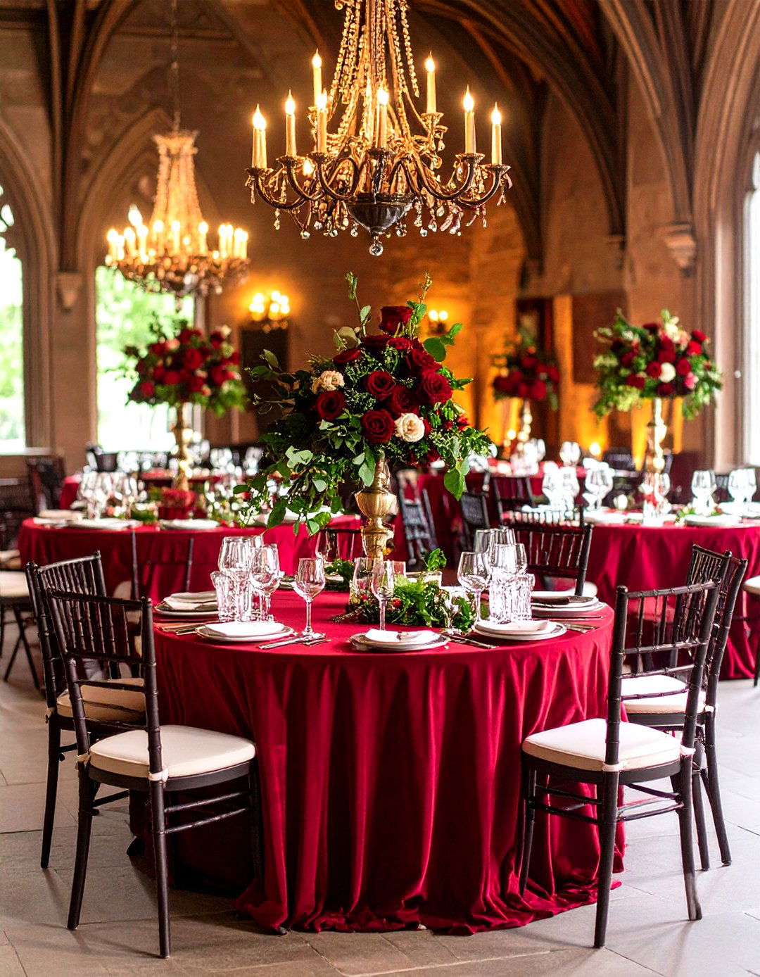 Deep Red Gothic Elegance Wedding - 24 Red Wedding Theme Ideas