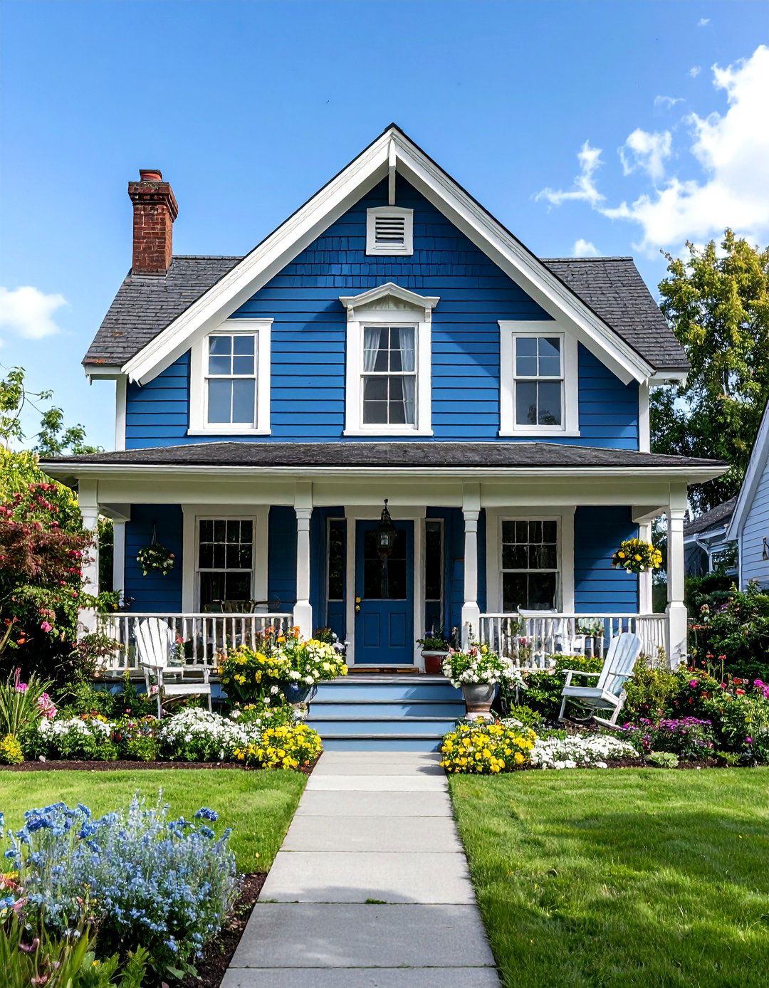 Denim Blue Victorian Comfort - 24 blue victorian house colors