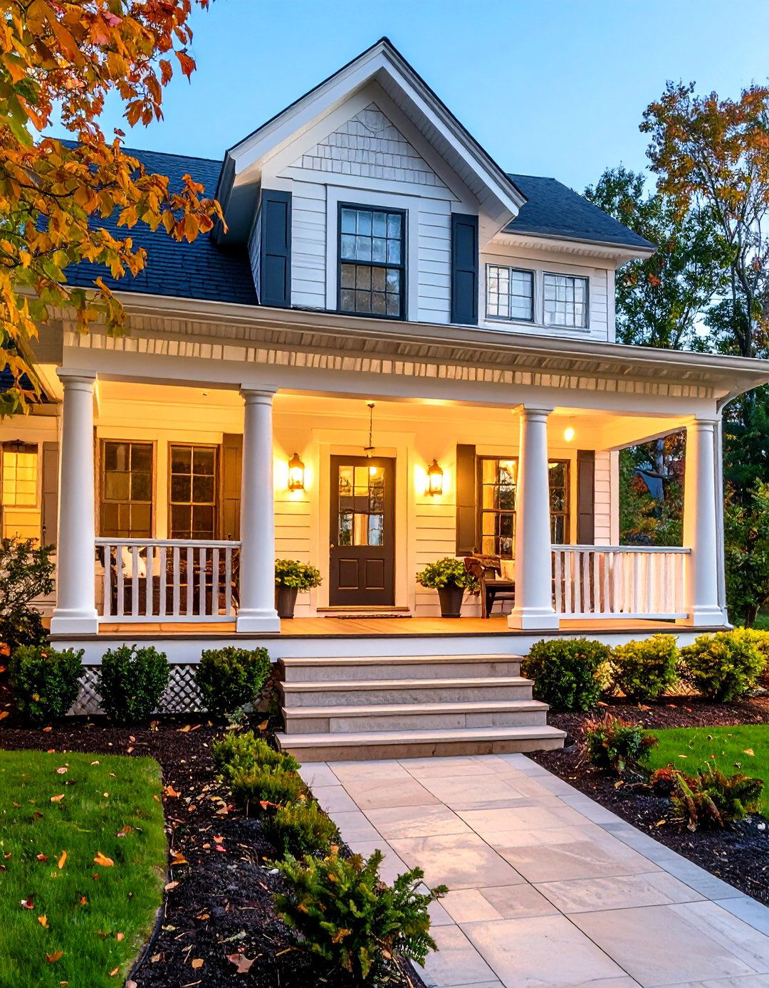 Dentil Molding Cornice Details - 24 Colonial Front Porch Ideas
