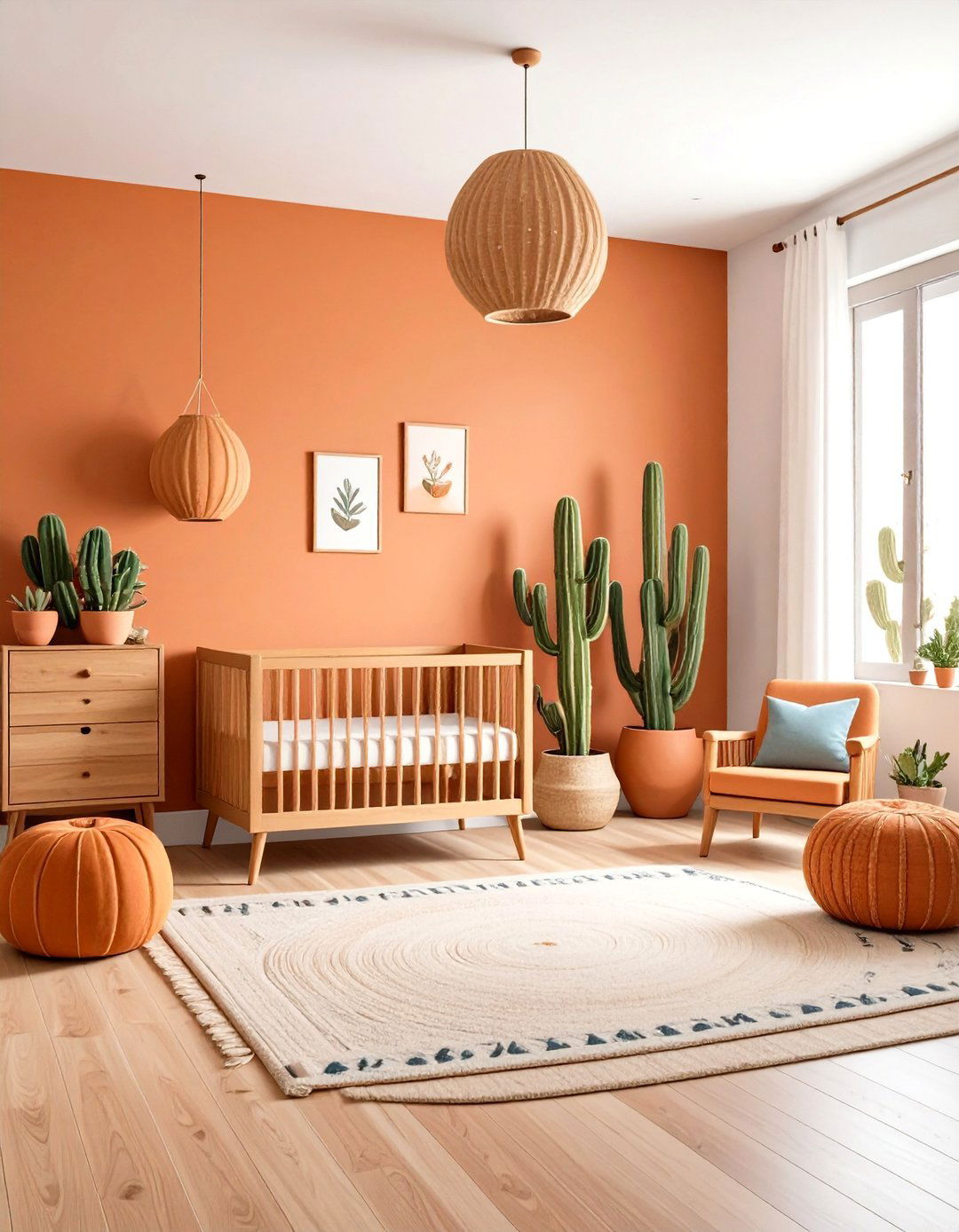 Desert Cactus Succulent Nursery - 24 Nature Themed Nursery Ideas