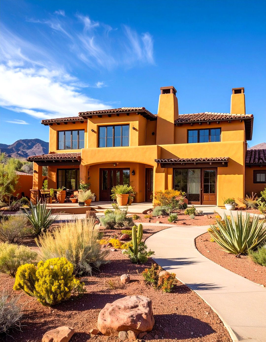 Desert Color Palette Application - 24 Mid-Century Modern Exterior Home Ideas