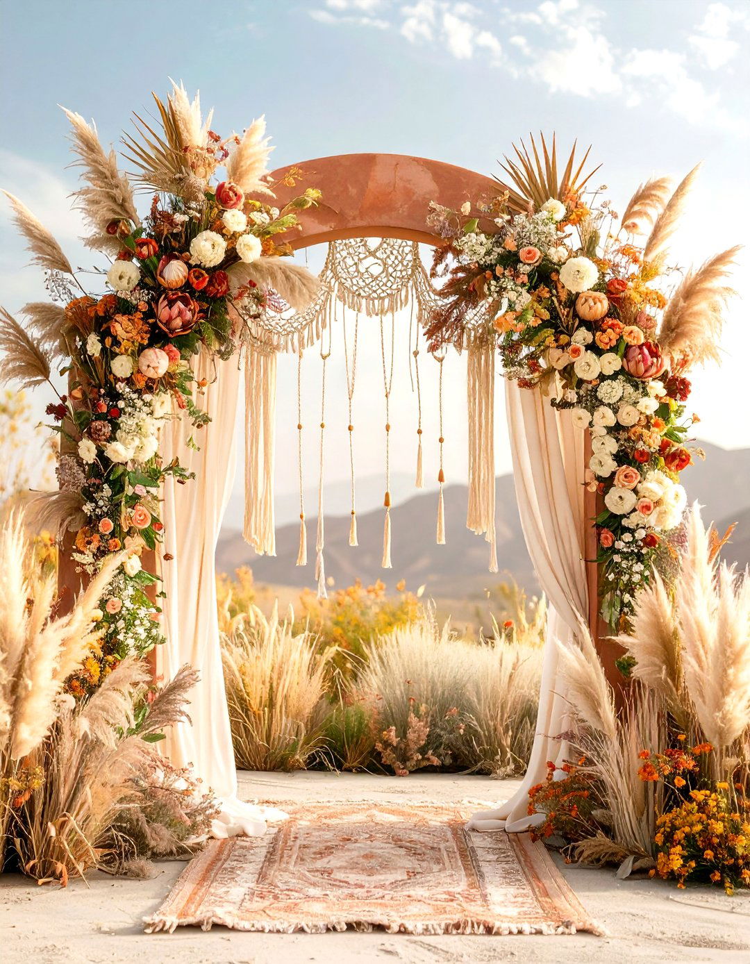 Desert Inspired Terracotta Arch Decorations - 24 Terracotta Wedding Décor Ideas