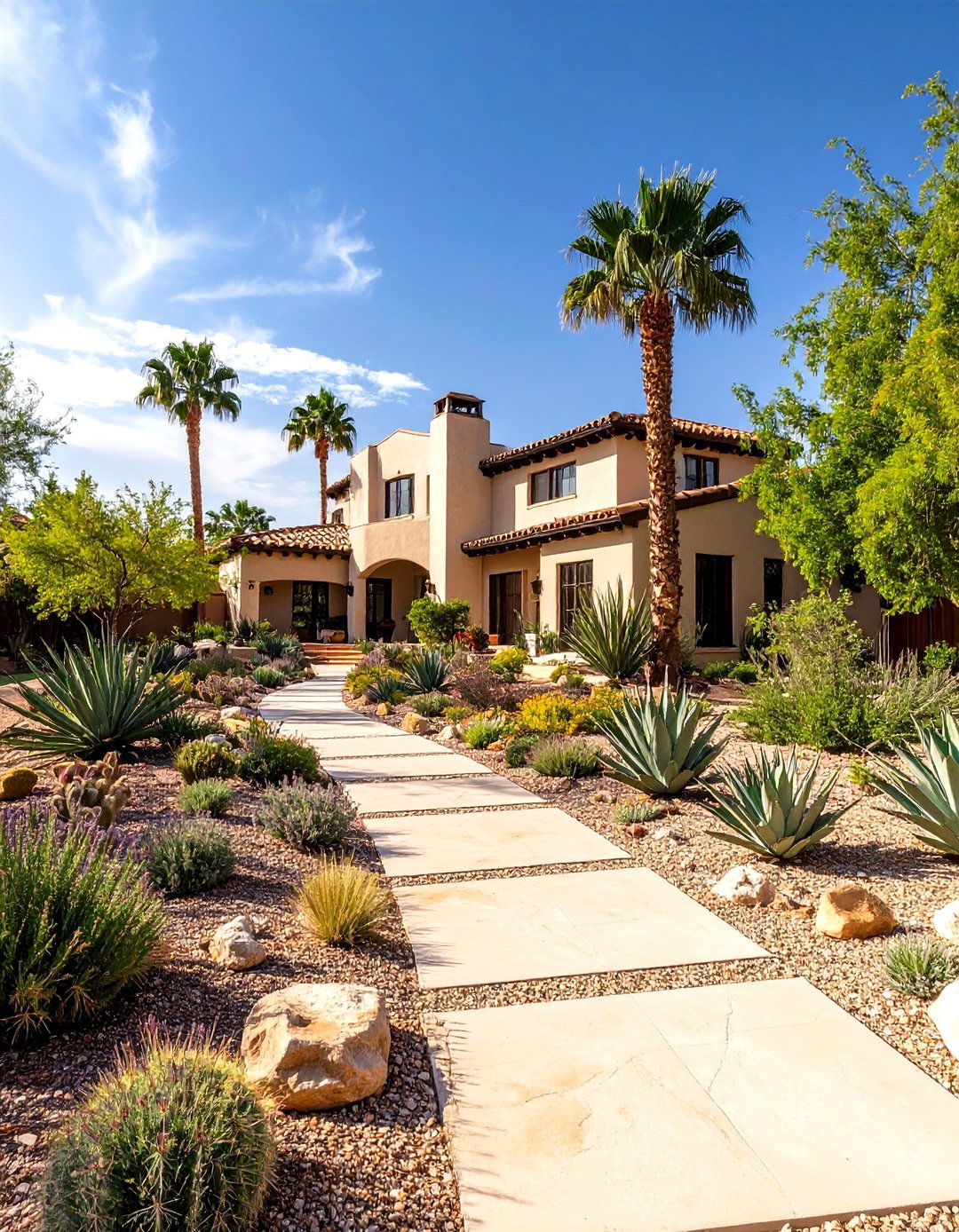 Desert Landscape Integration - 24 spanish style home exterior ideas