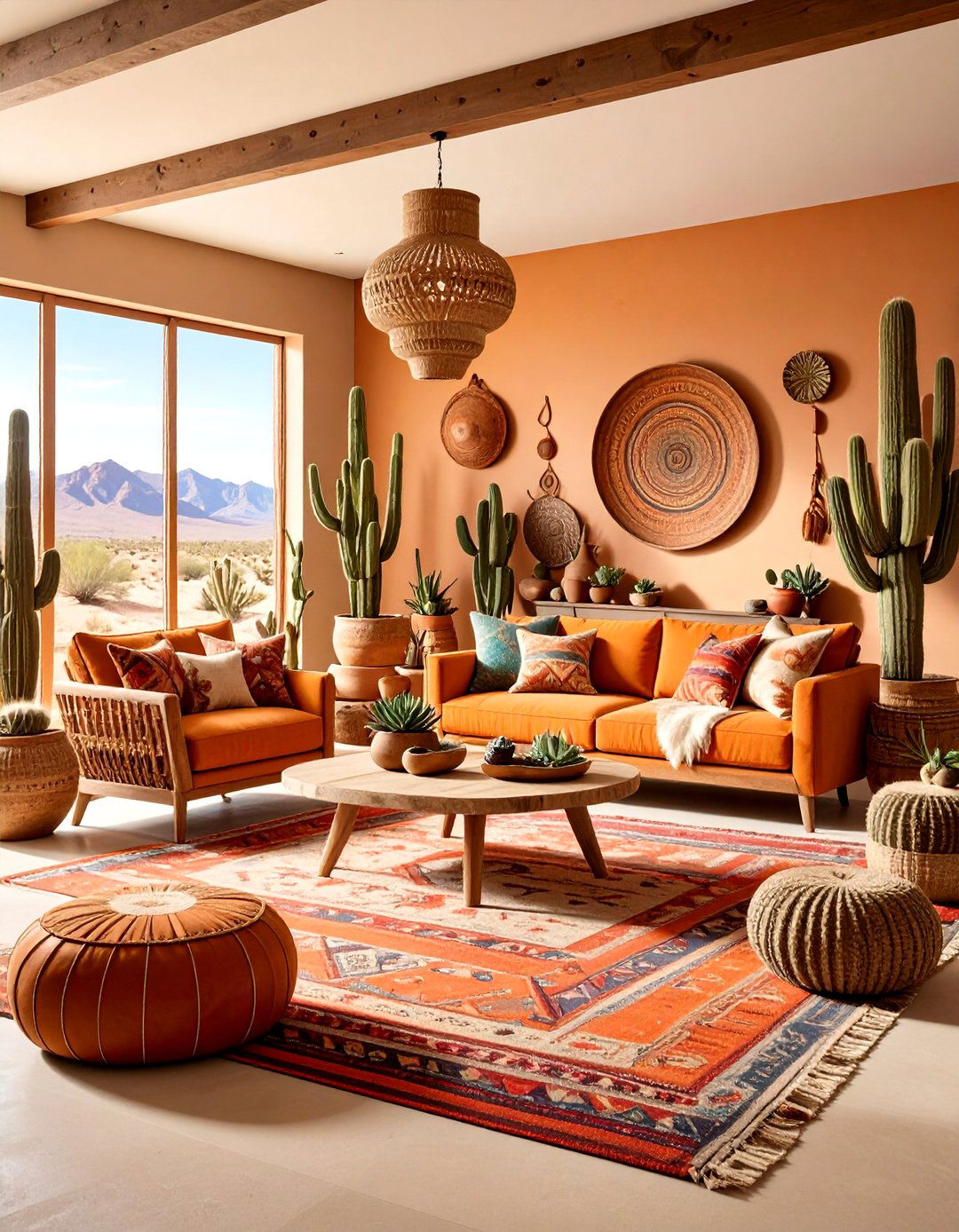 Desert Landscape Moroccan Living Room - 24 Bohemian Moroccan Living Room Ideas