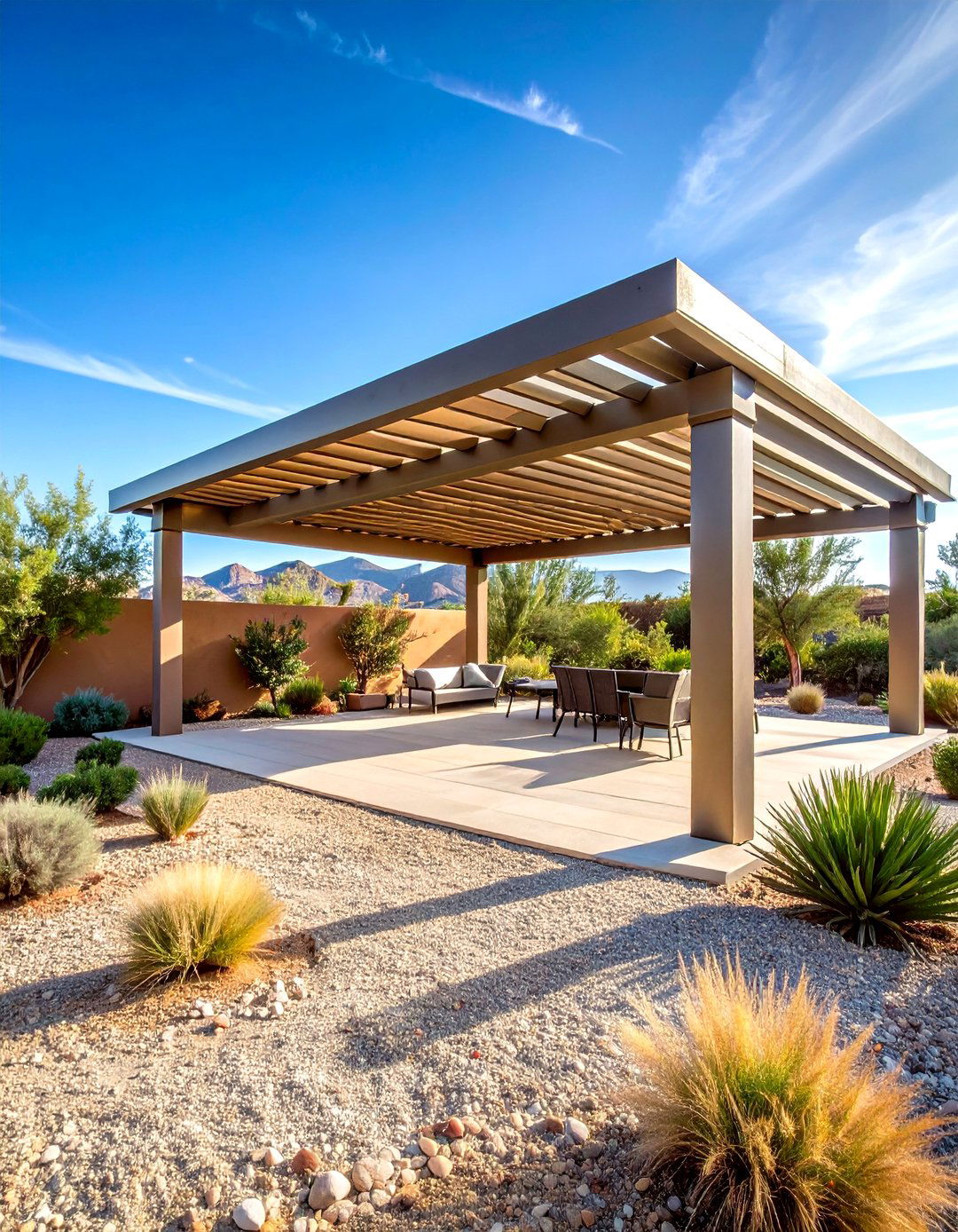 Desert Landscape Pergola Adaptation - 24 Patio With a Pergola Ideas