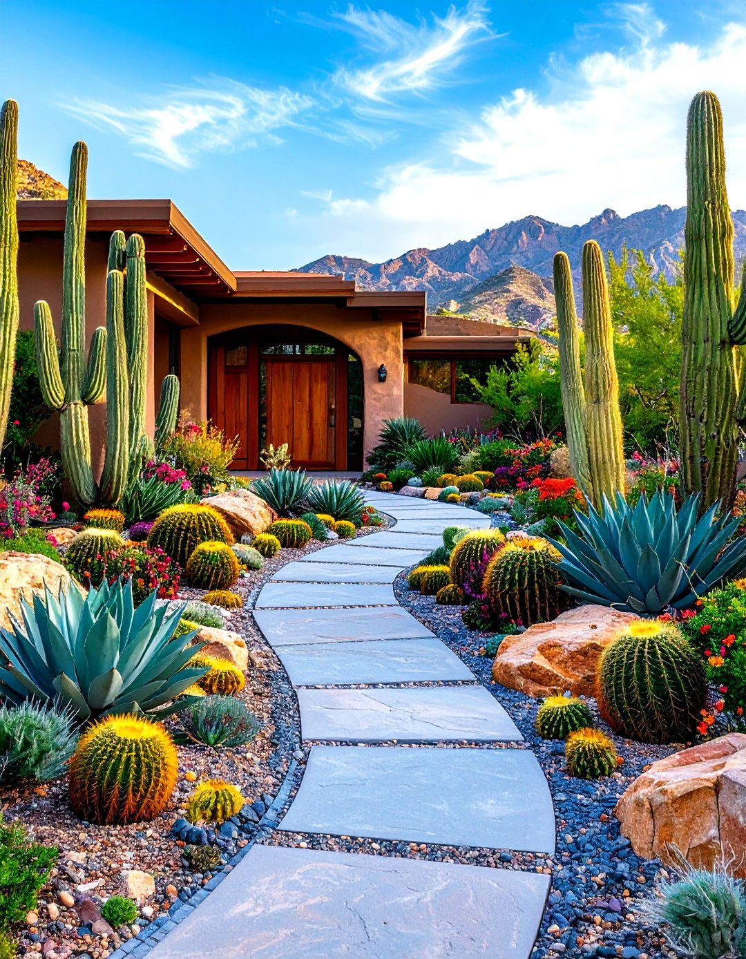 Desert Landscape Xerophytic Garden - 24 driveway entrance ideas