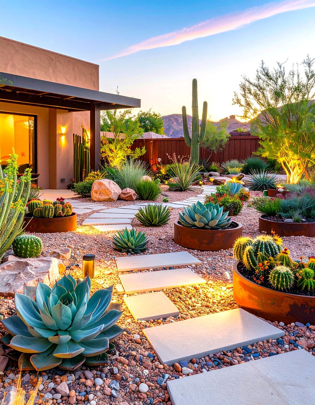 Desert Modern Landscape - 24 Small Front Yard Landscaping Ideas