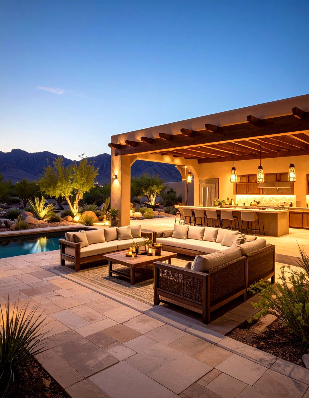 Desert Outdoor Living Pavilion - 24 Desert Themed Room Ideas