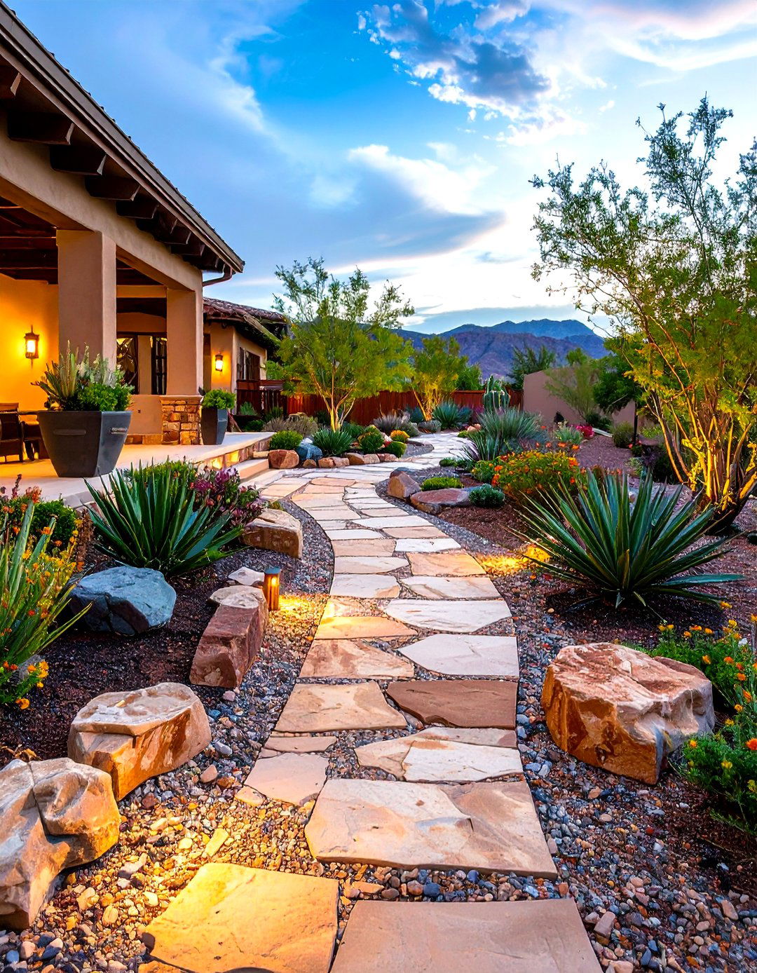 Desert Pathway and Circulation Design - 24 Desert Landscape Ideas