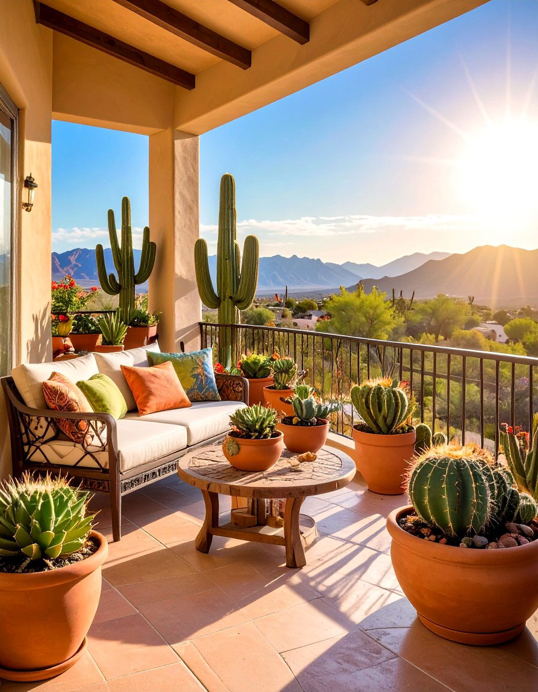 Desert Rock Garden Oasis - 24 Balcony Garden Ideas