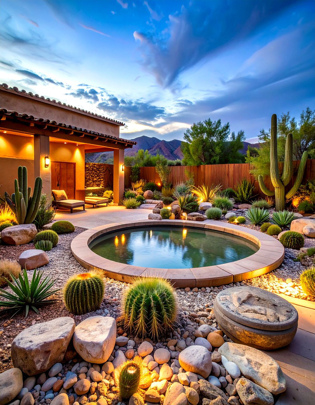 Desert Sanctuary Spa Design - 24 Hot Tub Decor Ideas