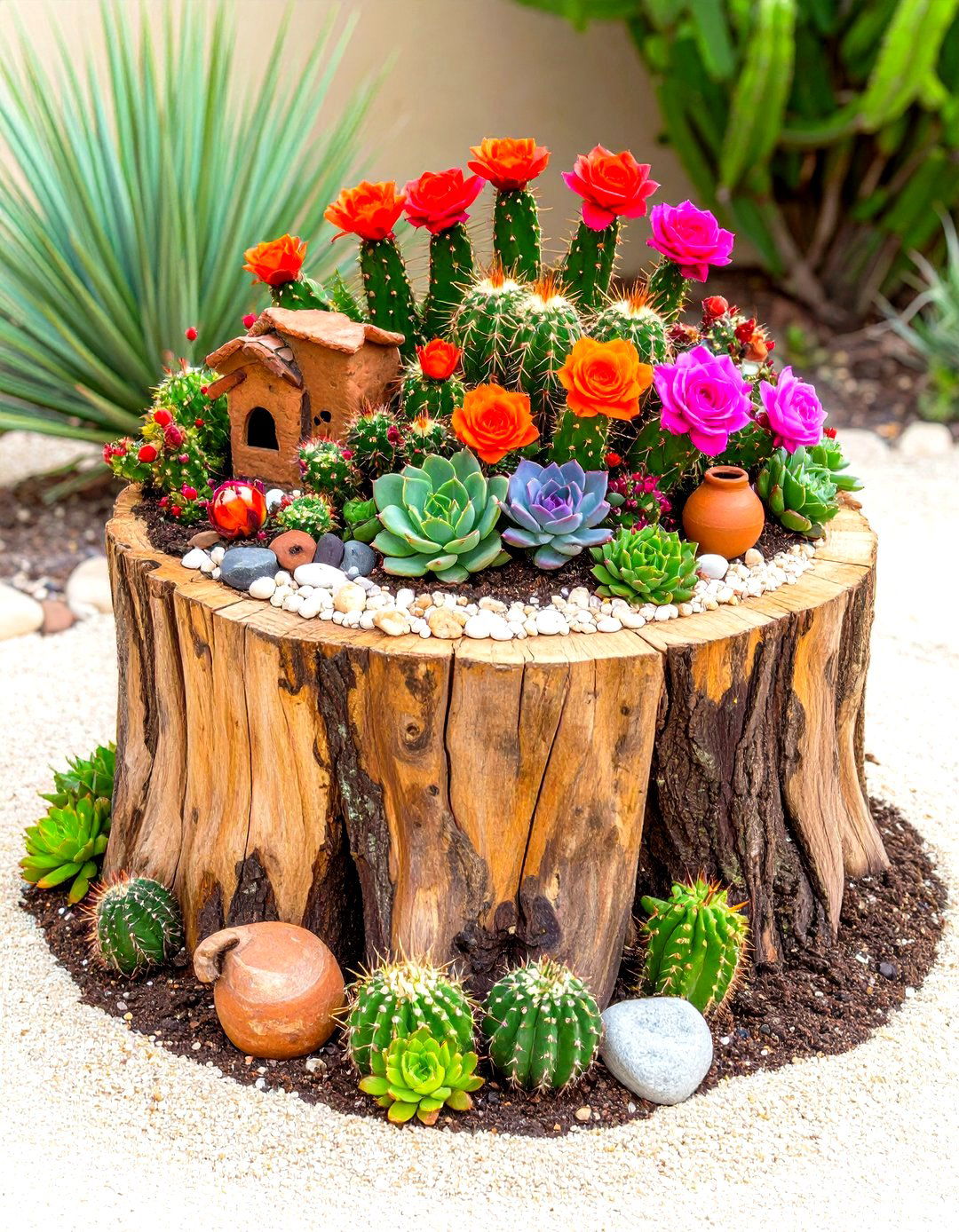 24 Tree Stump Fairy Garden Ideas for Whimsy Outdoors