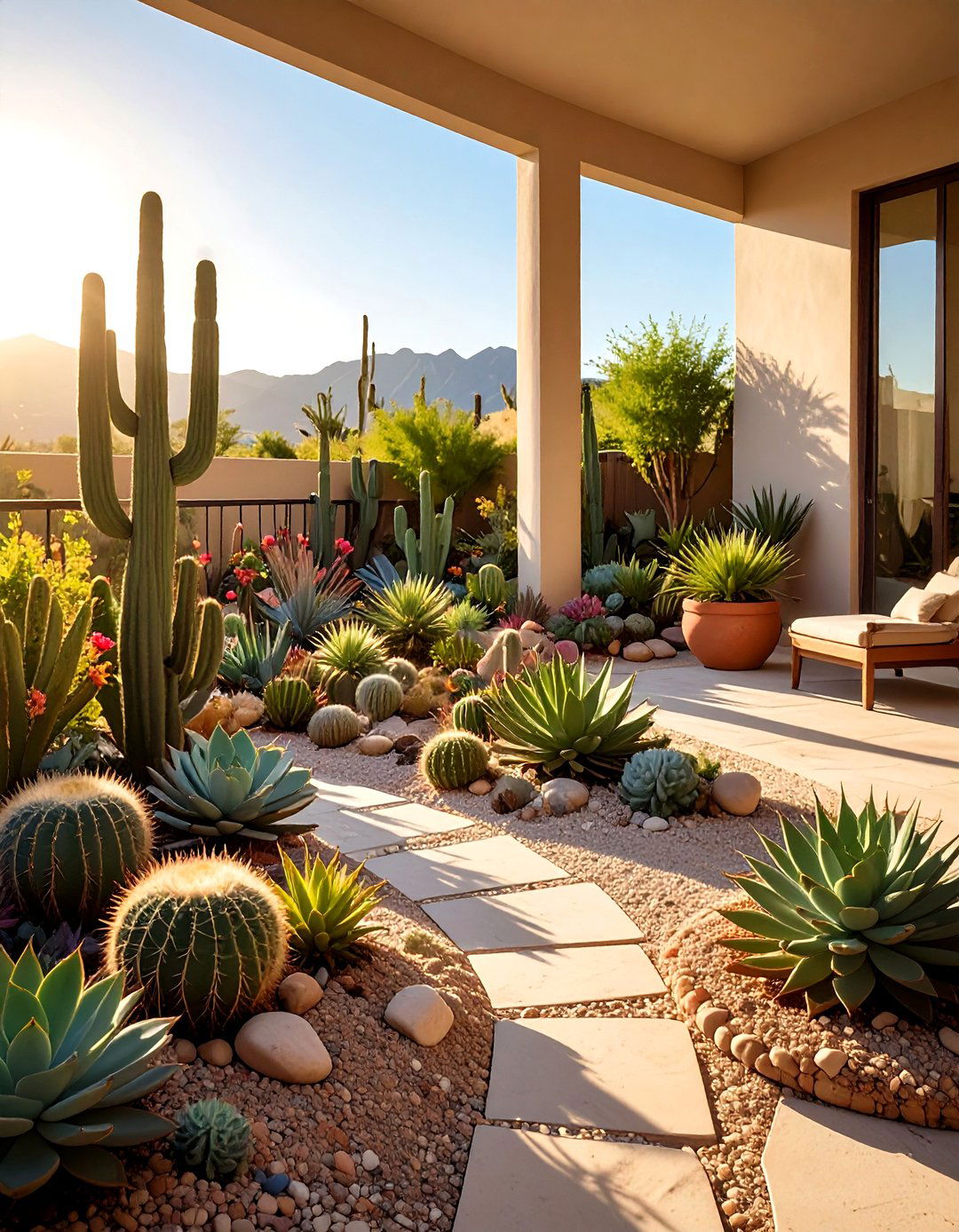 Desert Succulent Landscapes - 24 Green Balcony Ideas