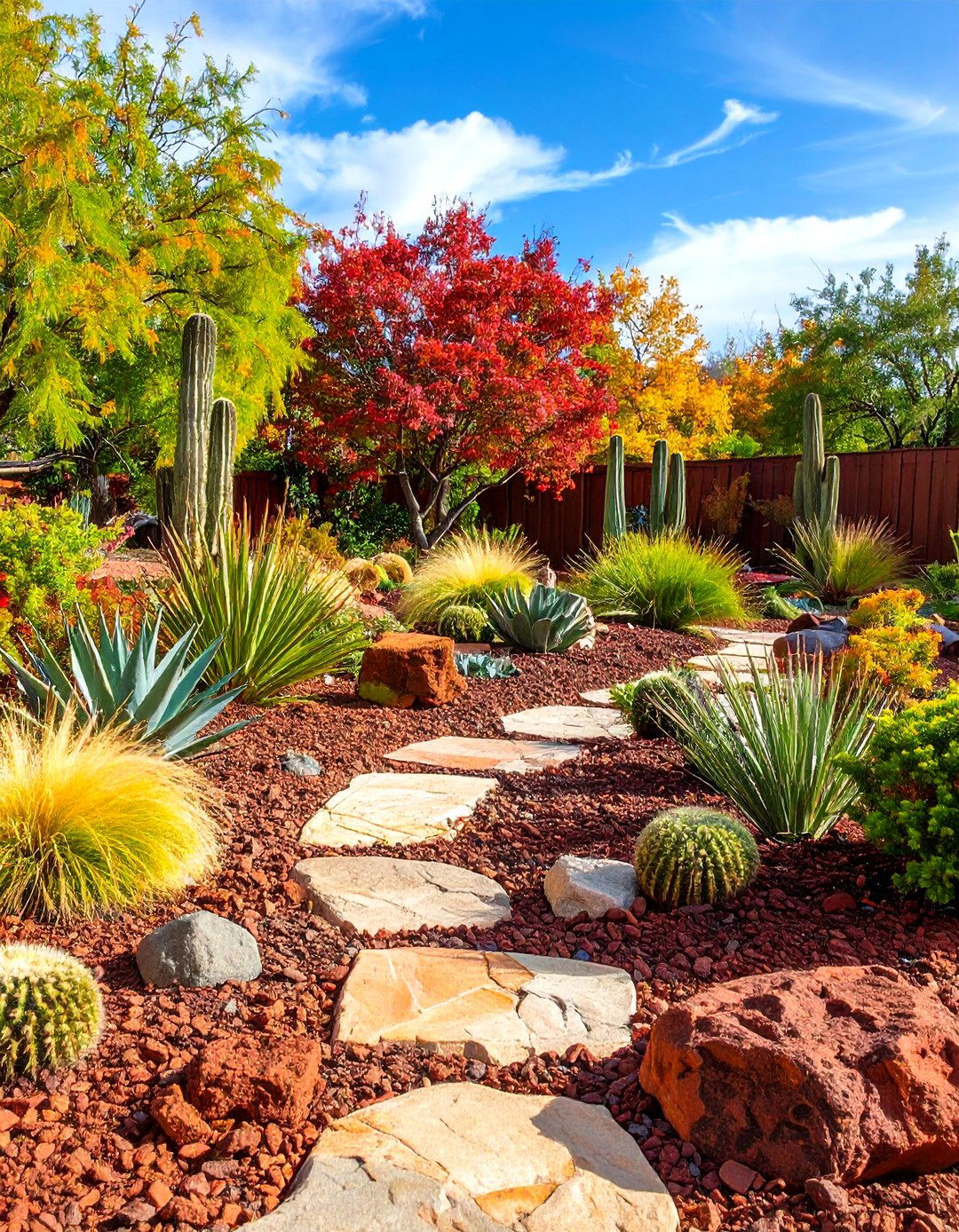 Desert Succulent Stone Garden - 24 Stone Garden Ideas
