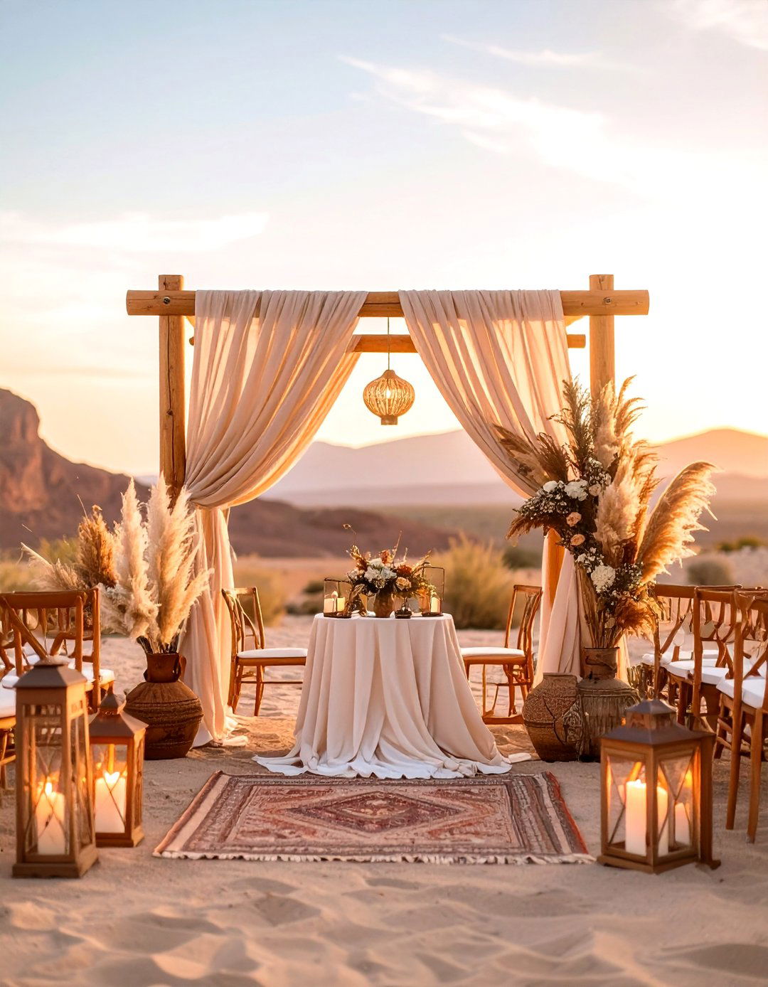Desert Sunset Boho Wedding - 24 boho wedding ideas