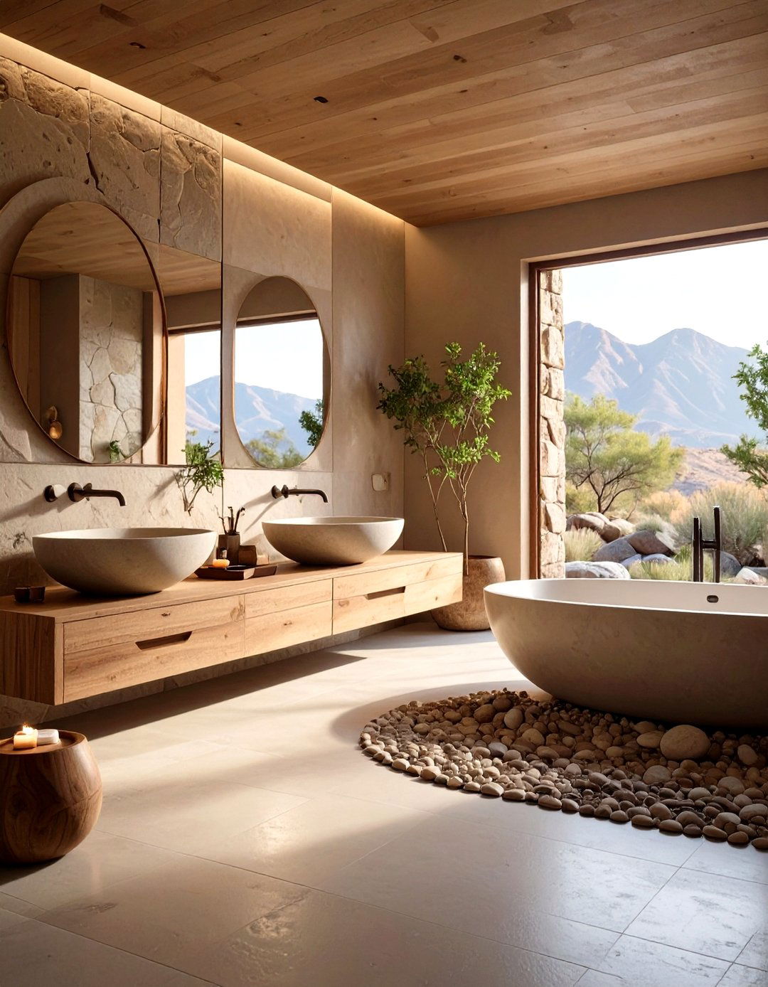 Desert Zen Master Bathroom - 24 Desert Themed Room Ideas