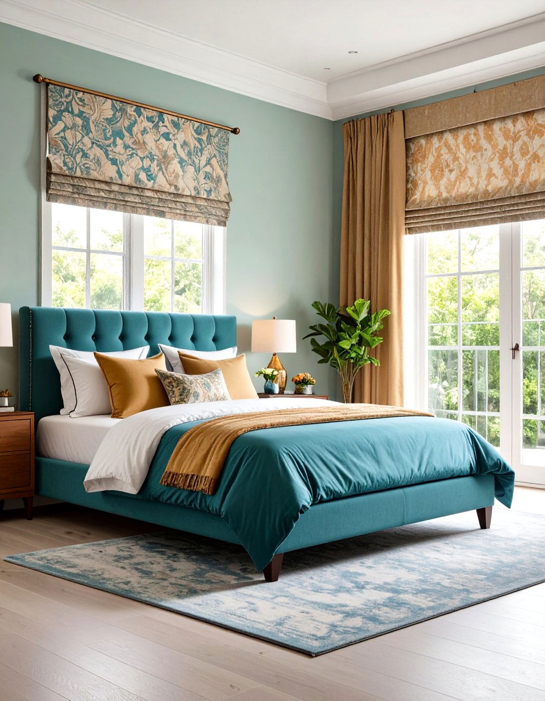 Designer Fabric Roman Shades - 24 Bedroom Window Ideas