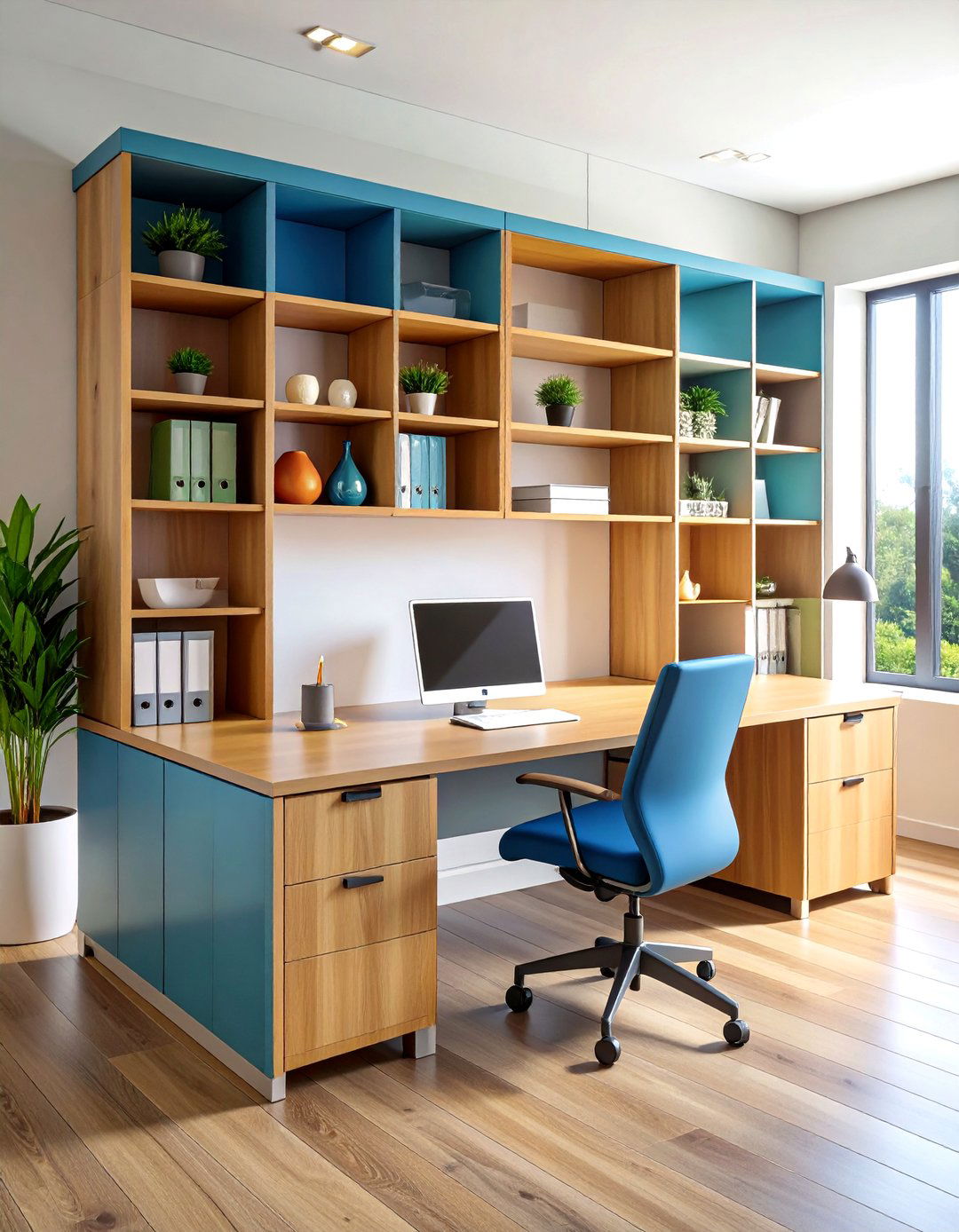 Desk Hutch Storage Extensions - 24 Office Storage Ideas