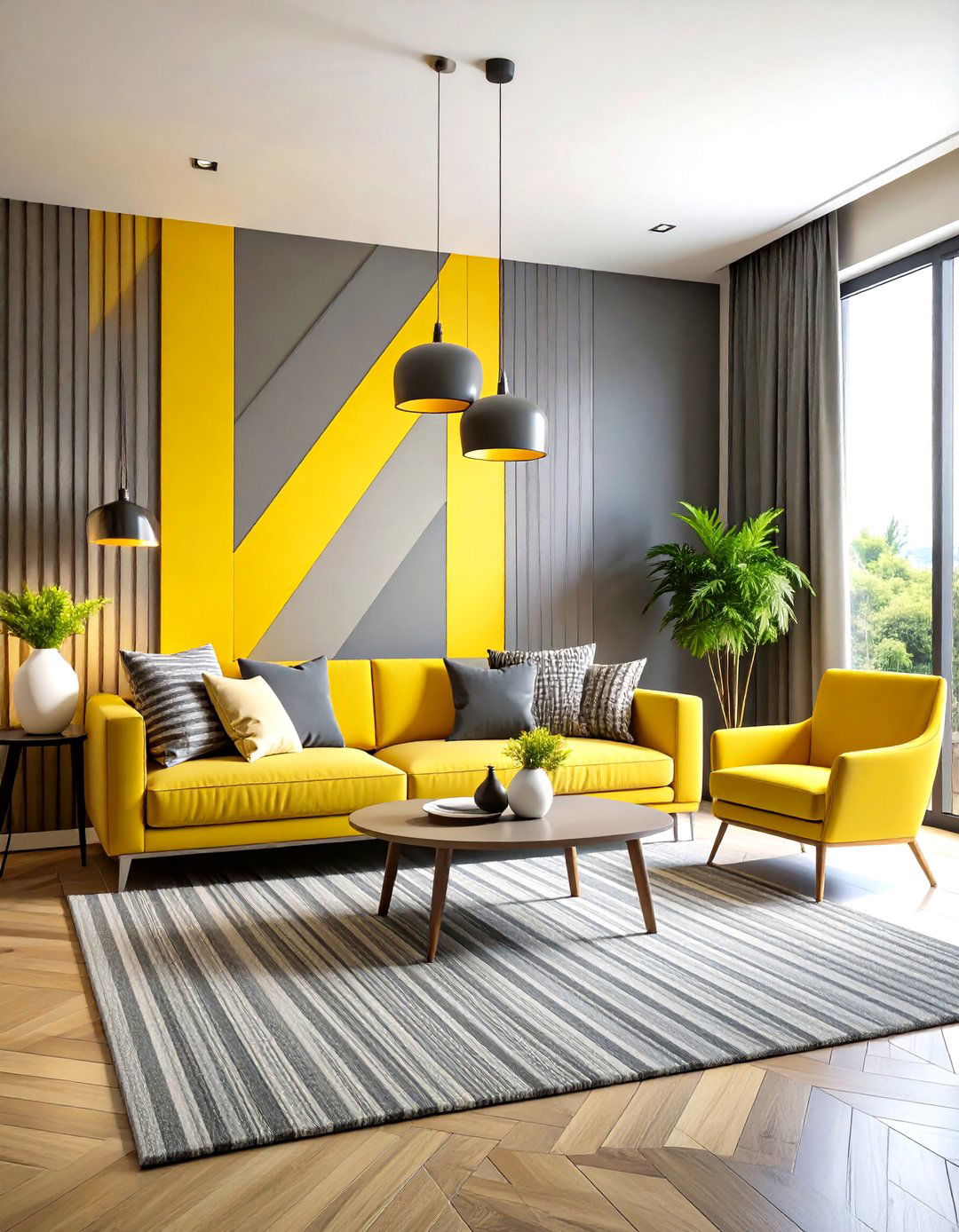 Diagonal Color Designs - 24 Wall Painting Ideas of Any Room