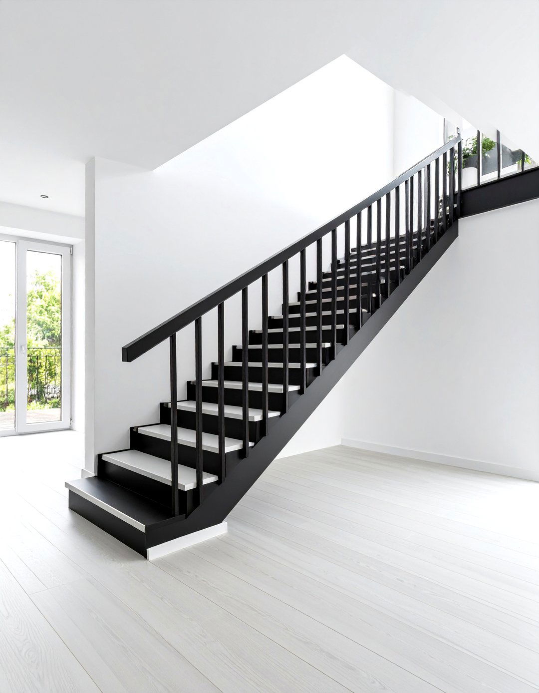 Diagonal Stripe Patterns - 24 Stair Riser Ideas