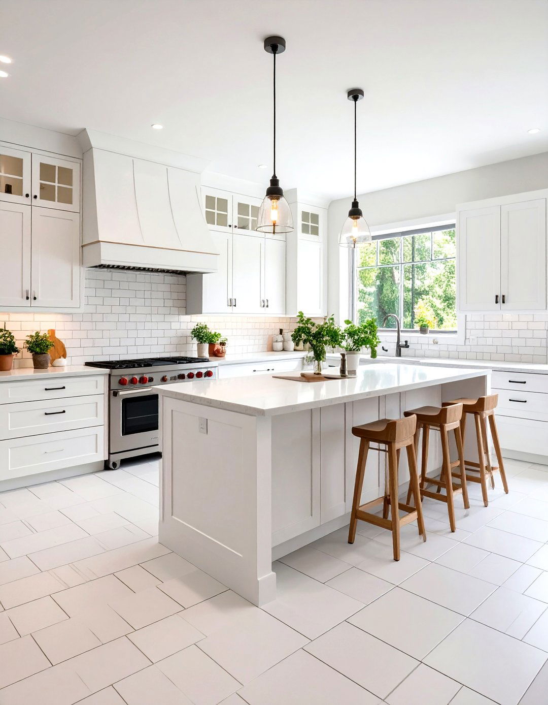 Diagonal Subway Tile Layout Pattern - 24 Kitchen Floor Ideas