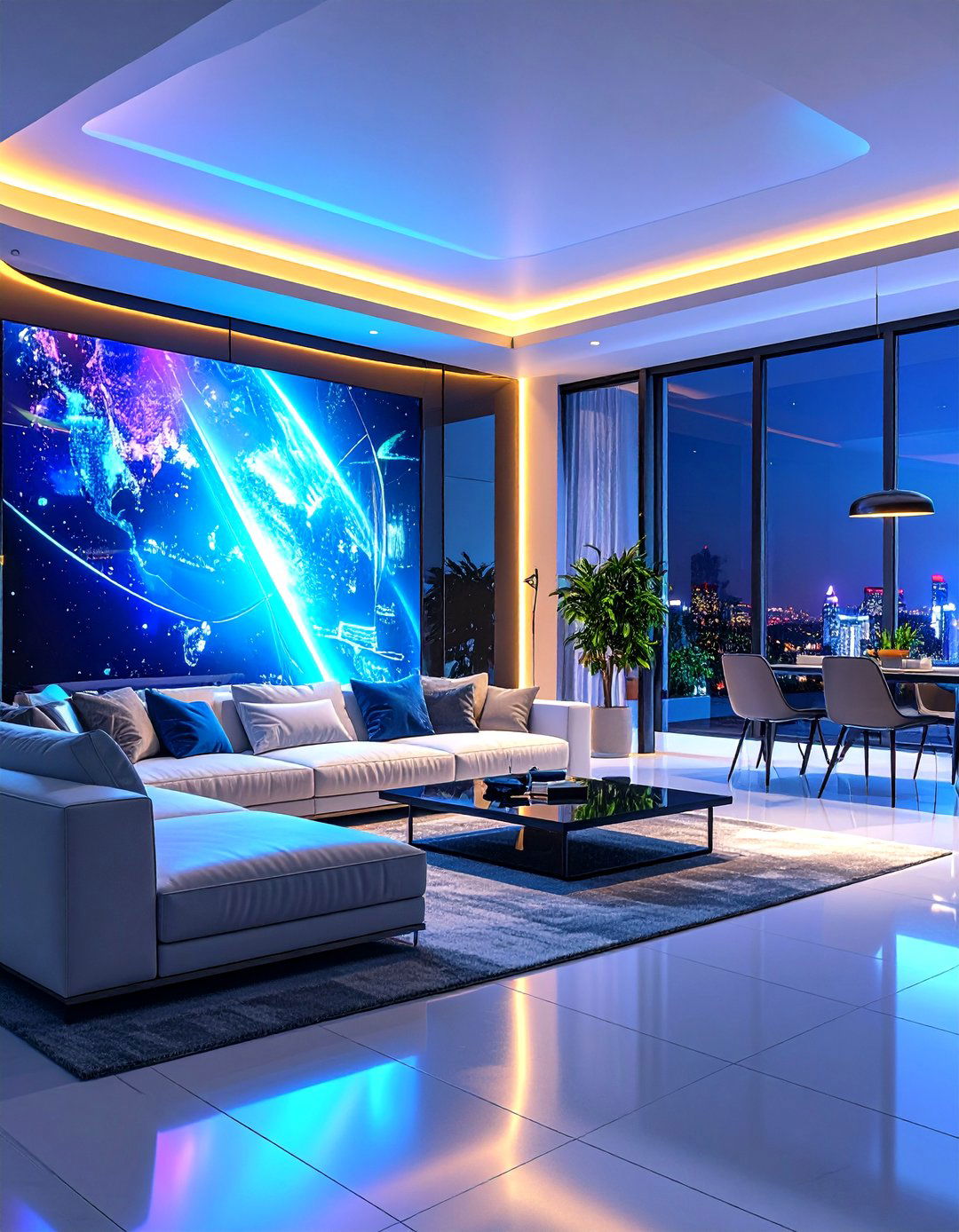 Digital Abstract Living Room Wallpaper - 24 Living Room Wallpaper Ideas