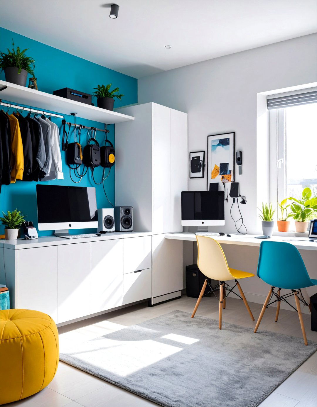 Digital Organization Hub - 24 Minimalist Dorm Room Ideas