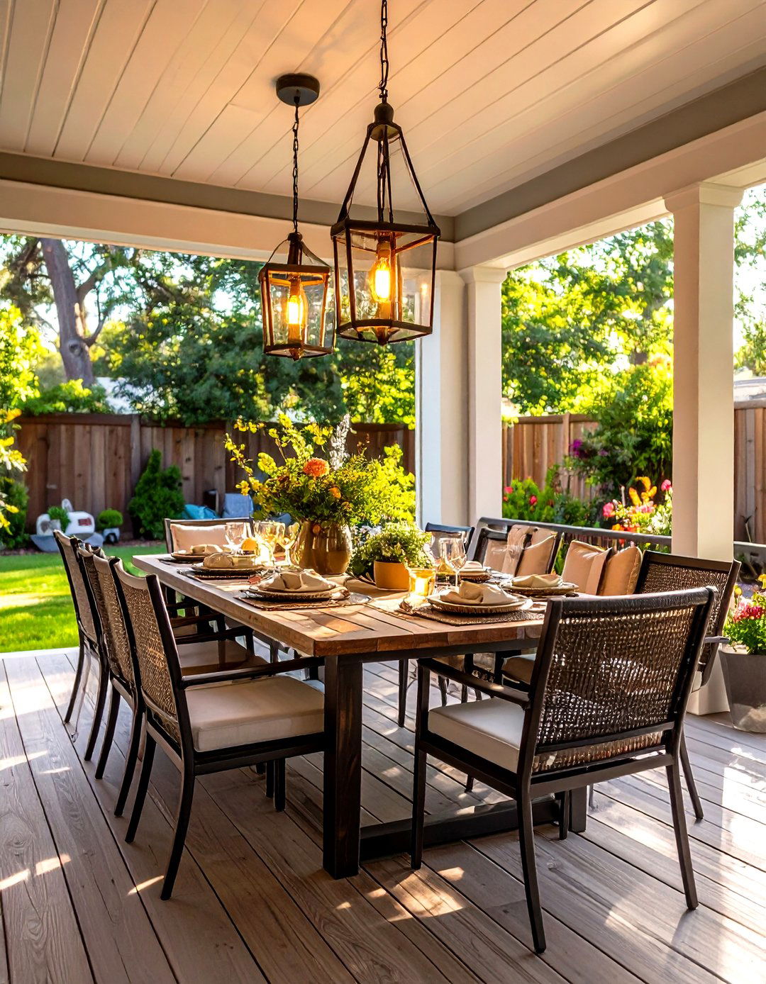 Dining Focused Side Porch - 24 Side Porch Ideas